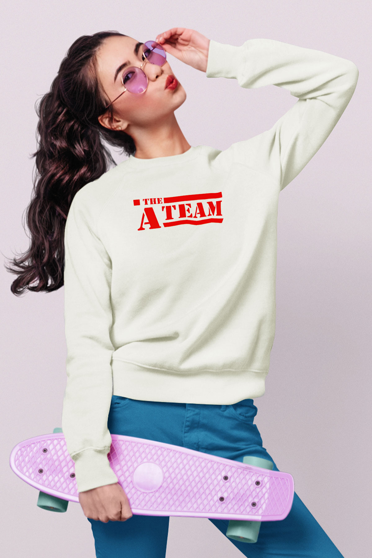 A-Team Beyaz Unisex Sweatshirt