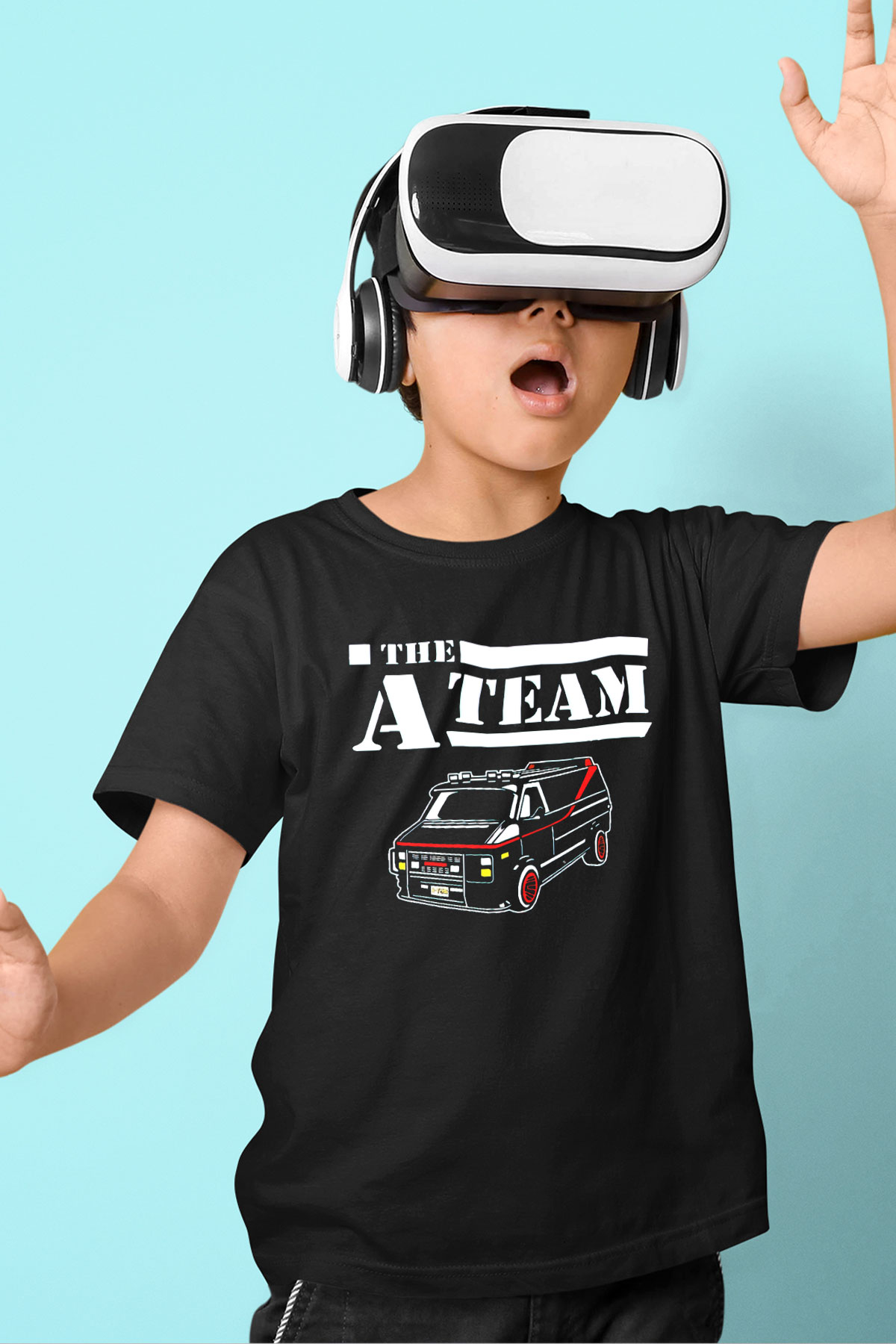 A-Team Siyah Unisex Çocuk Tişört