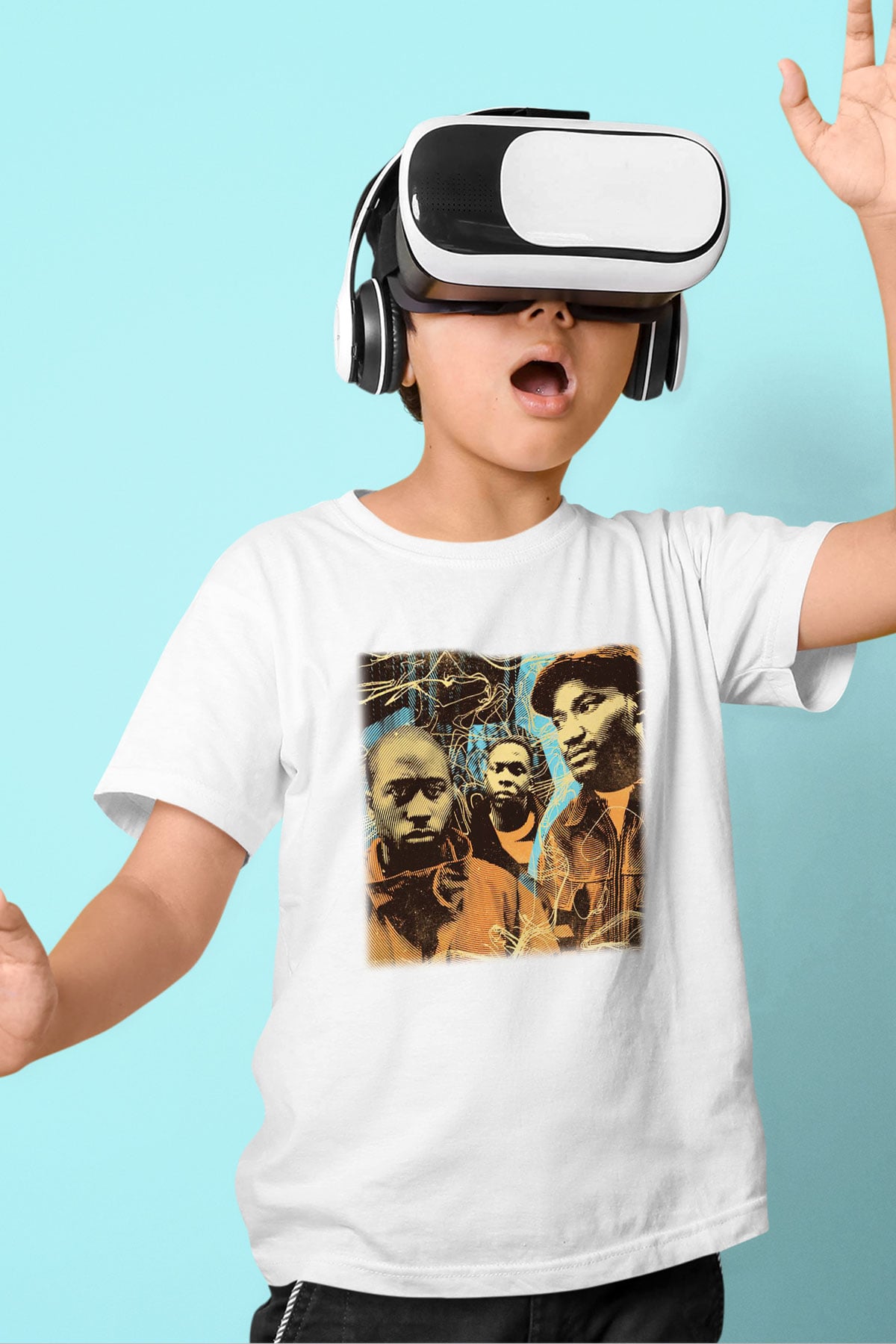 A Tribe Called Quest Baskılı Beyaz Unisex Çocuk Tişört