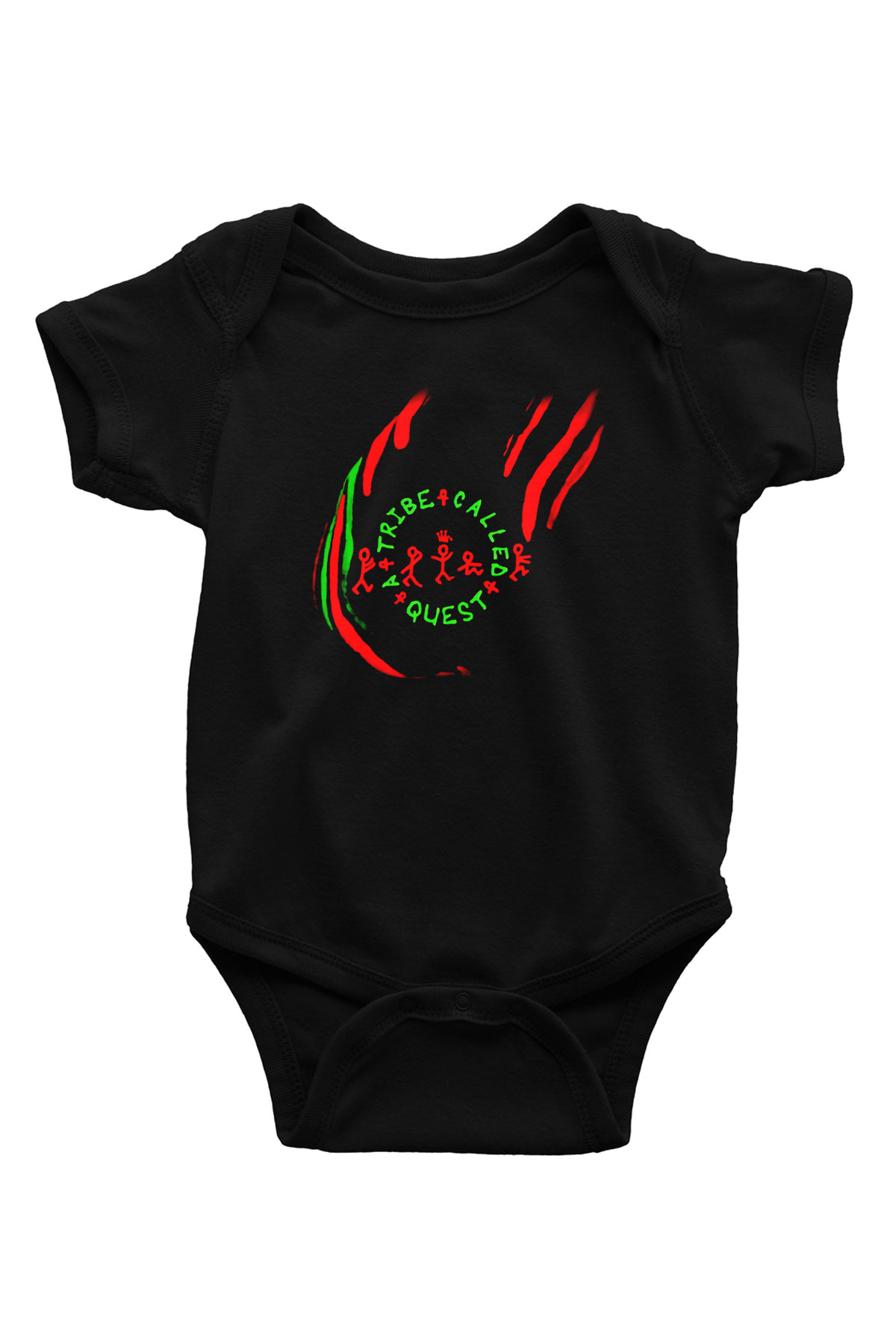 A Tribe Called Quest Baskılı Siyah Bebek Body - Zıbın