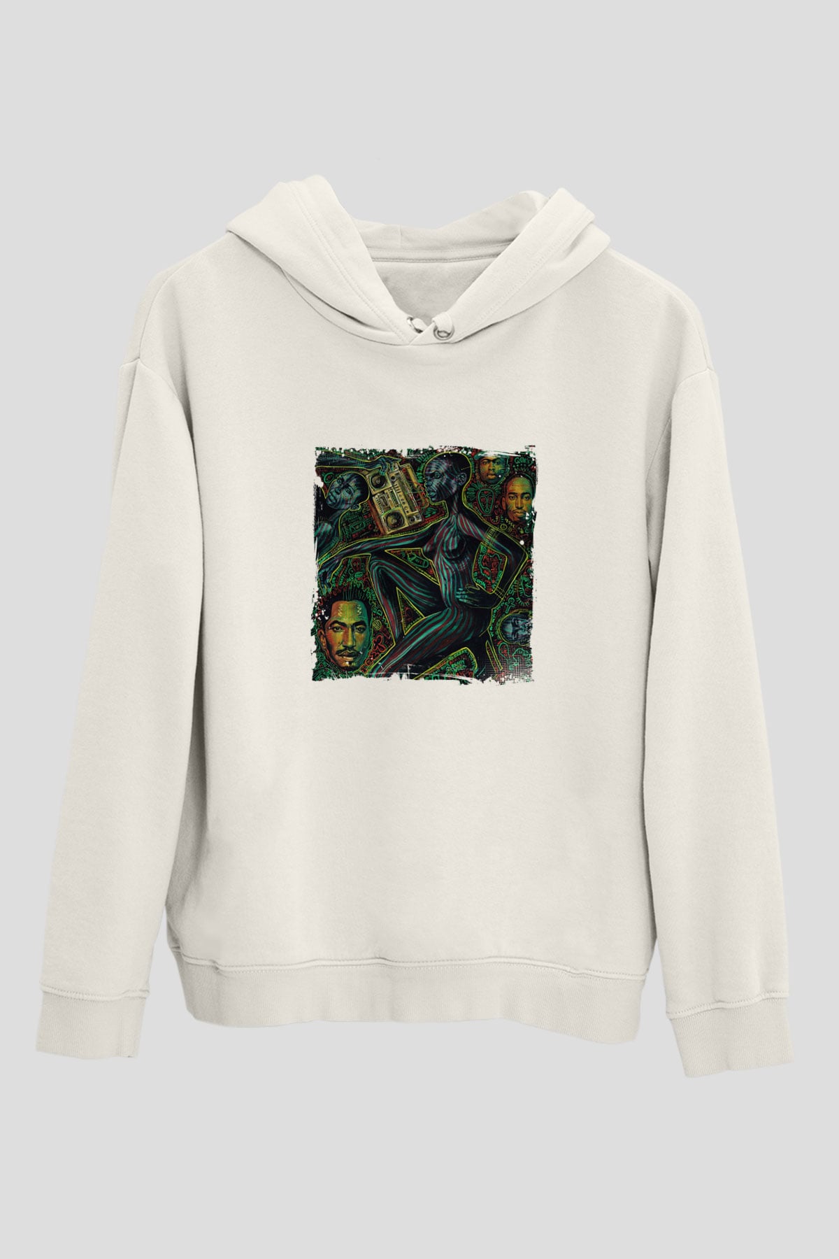 A Tribe Called Quest Baskılı Unisex Beyaz Hoodie