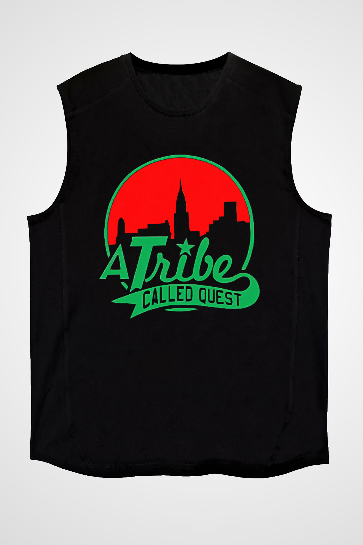 A Tribe Called Quest Baskılı Unisex Siyah Kolsuz Tişört - Tshirt