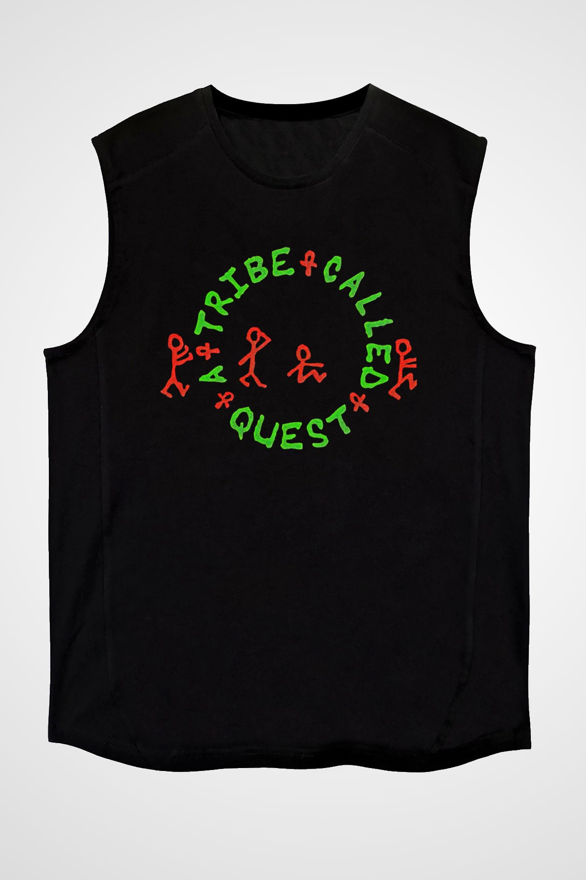 A Tribe Called Quest Baskılı Unisex Siyah Kolsuz Tişört - Tshirt