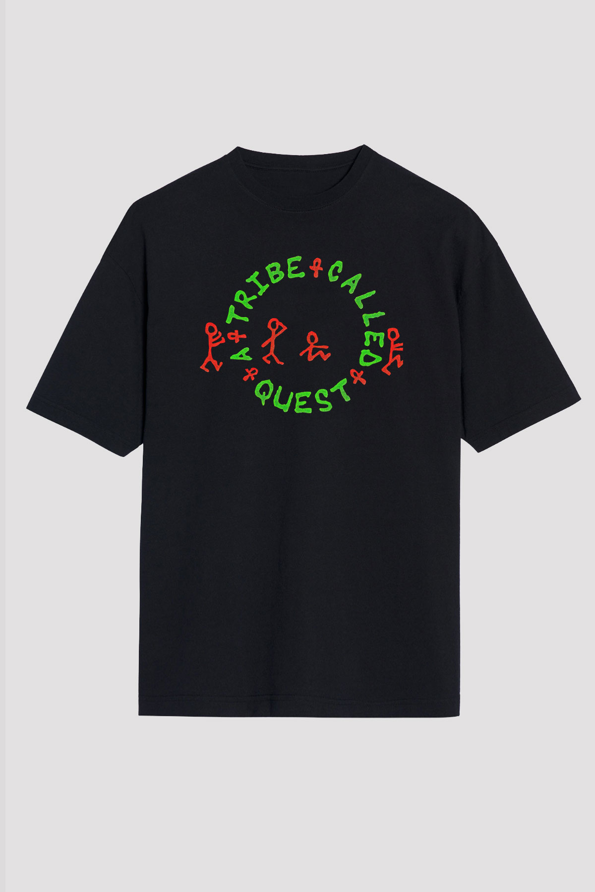A Tribe Called Quest Baskılı Unisex Siyah Oversize Tişört - Tshirt