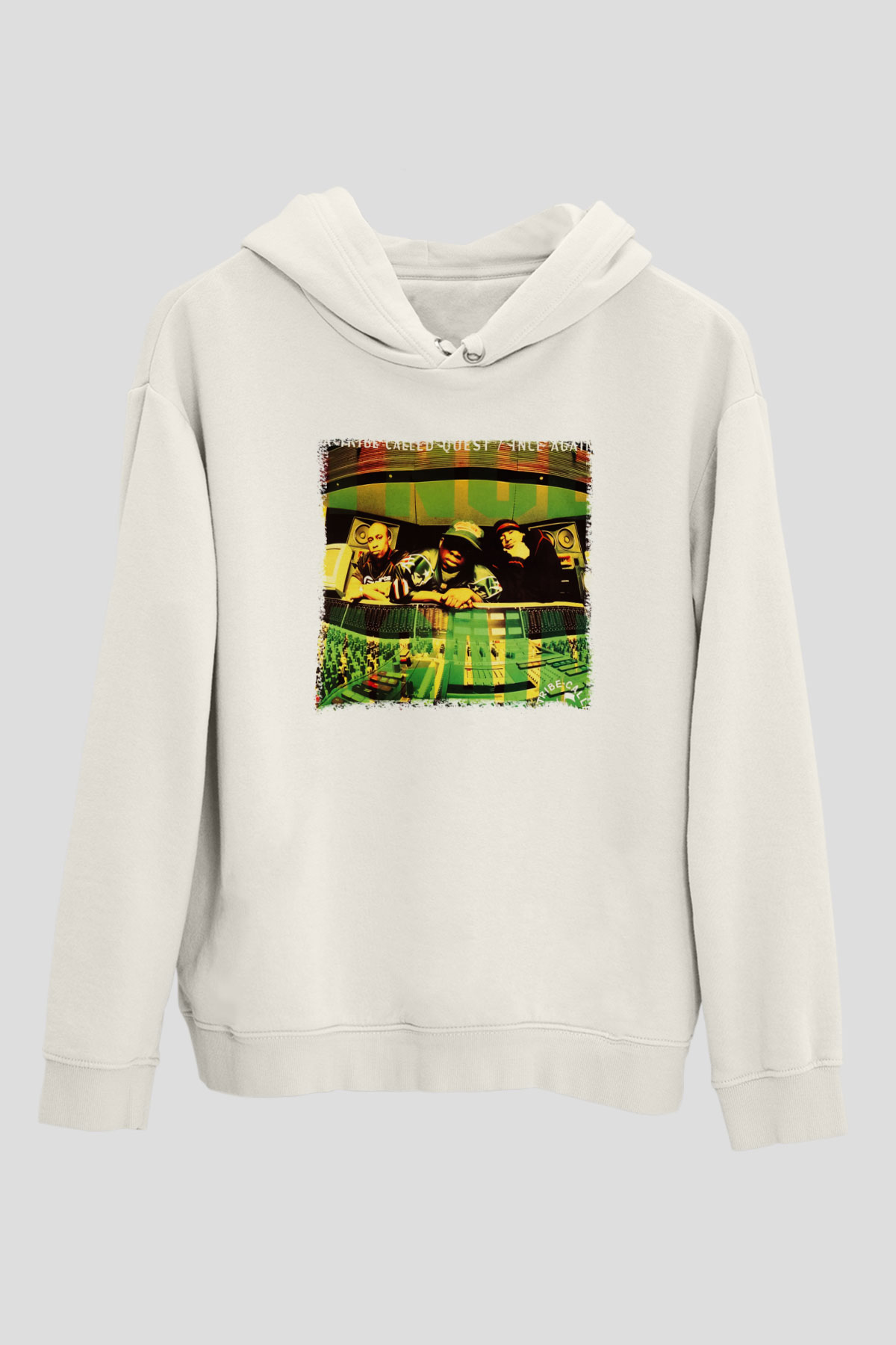 A Tribe Called Quest Beyaz Unisex Kapşonlu Sweatshirt