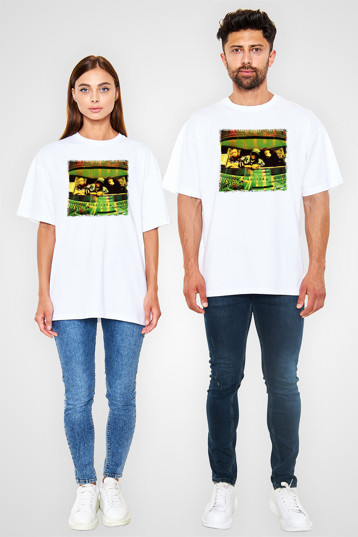 A Tribe Called Quest Beyaz Unisex Oversize Tişört T-Shirt