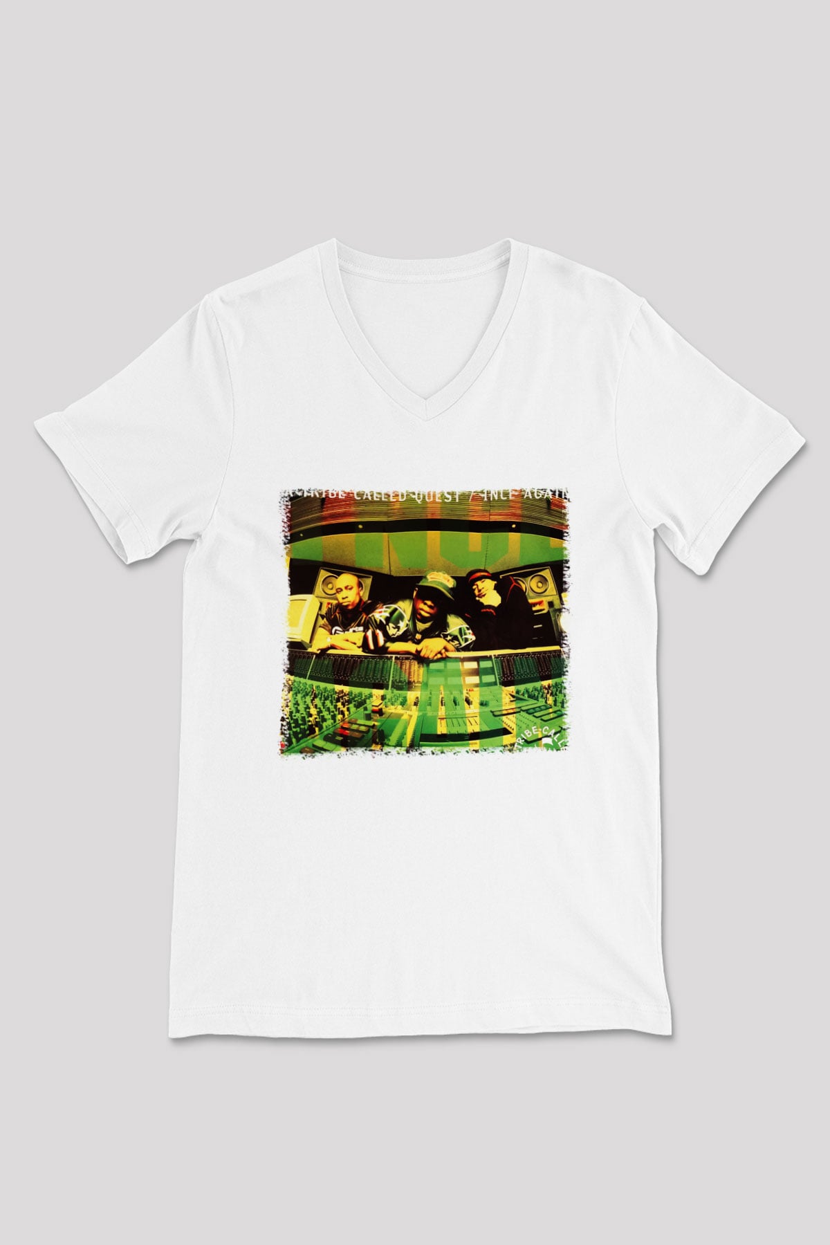 A Tribe Called Quest Beyaz Unisex V Yaka Tişört T-Shirt