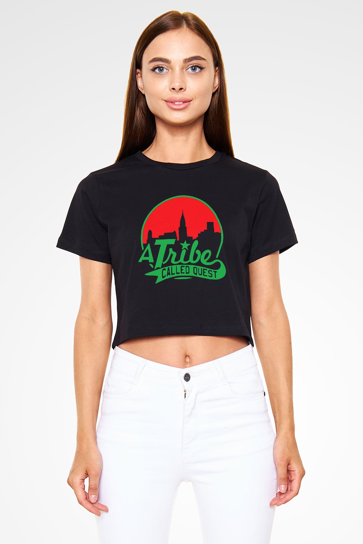 A Tribe Called Quest Siyah Crop Top Tişört