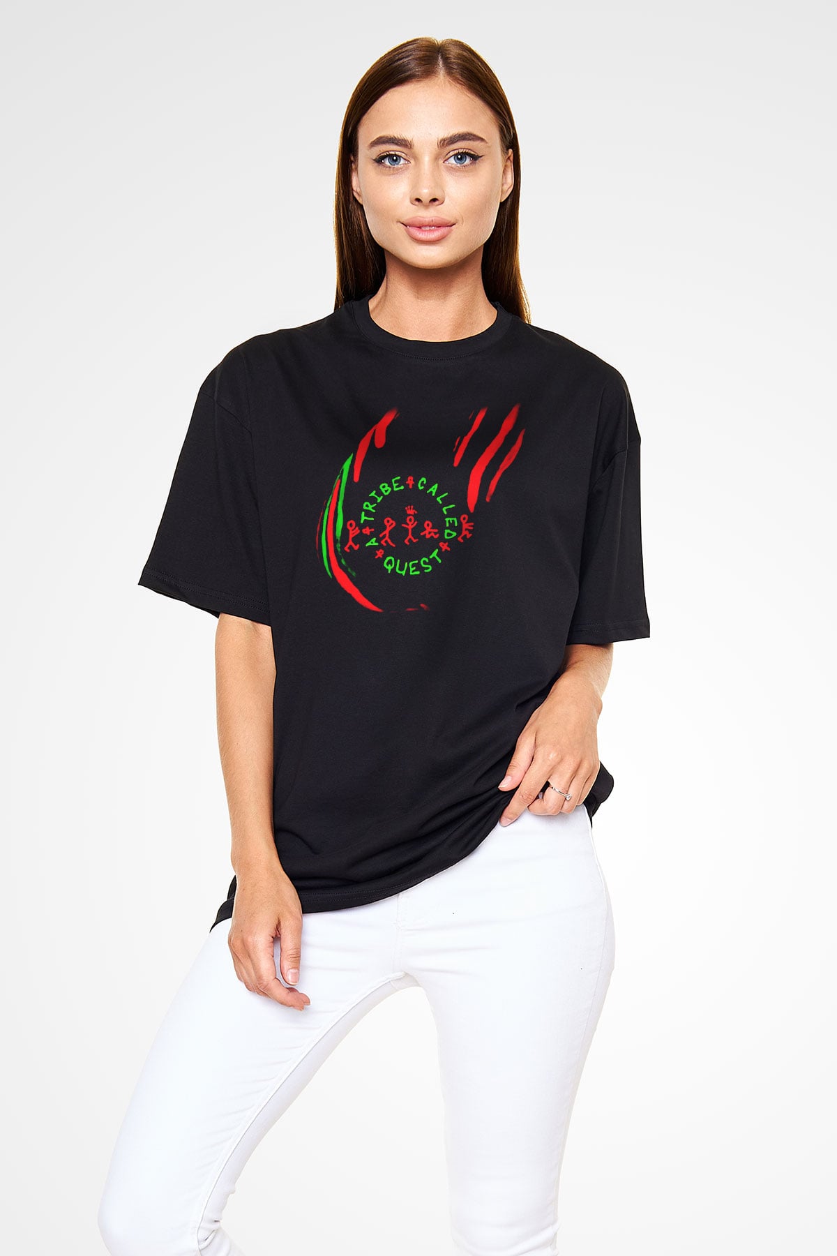 A Tribe Called Quest Siyah Unisex Oversize Tişört T-Shirt