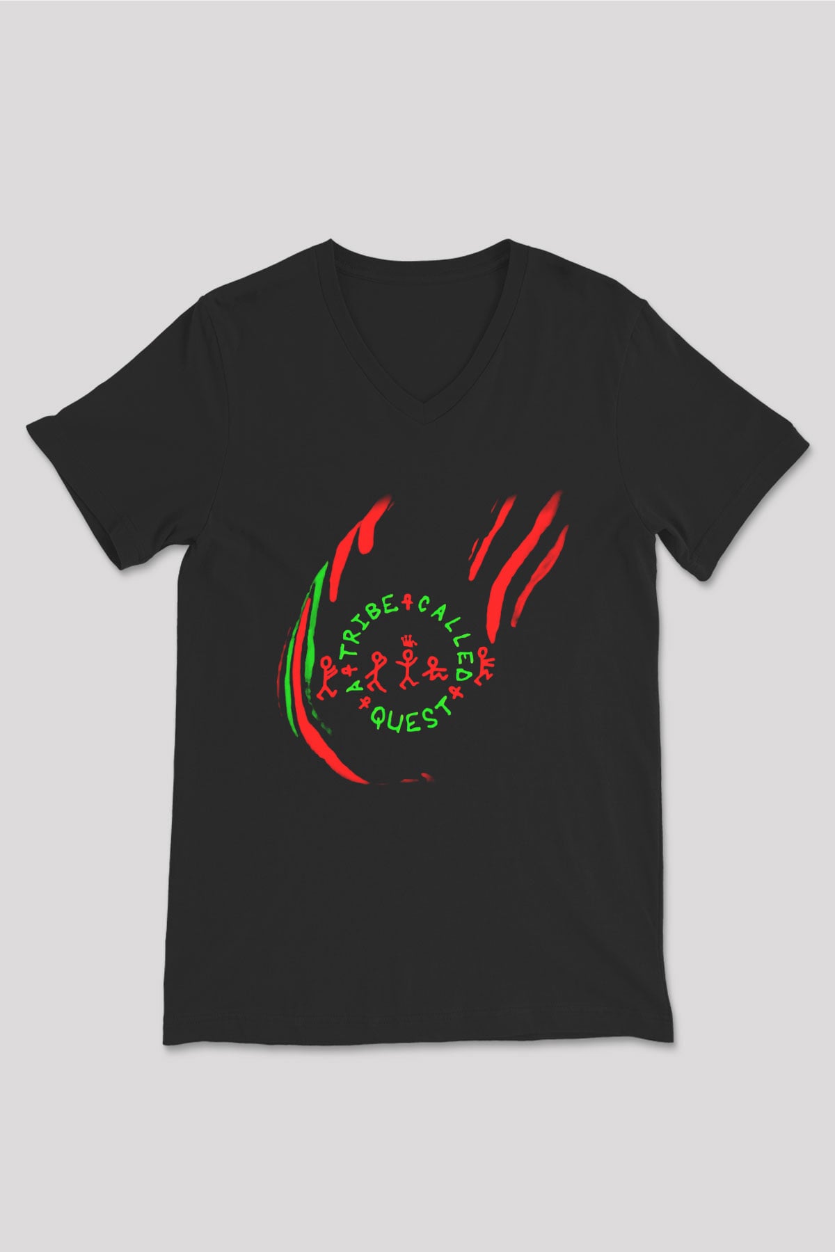 A Tribe Called Quest Siyah Unisex V Yaka Tişört T-Shirt