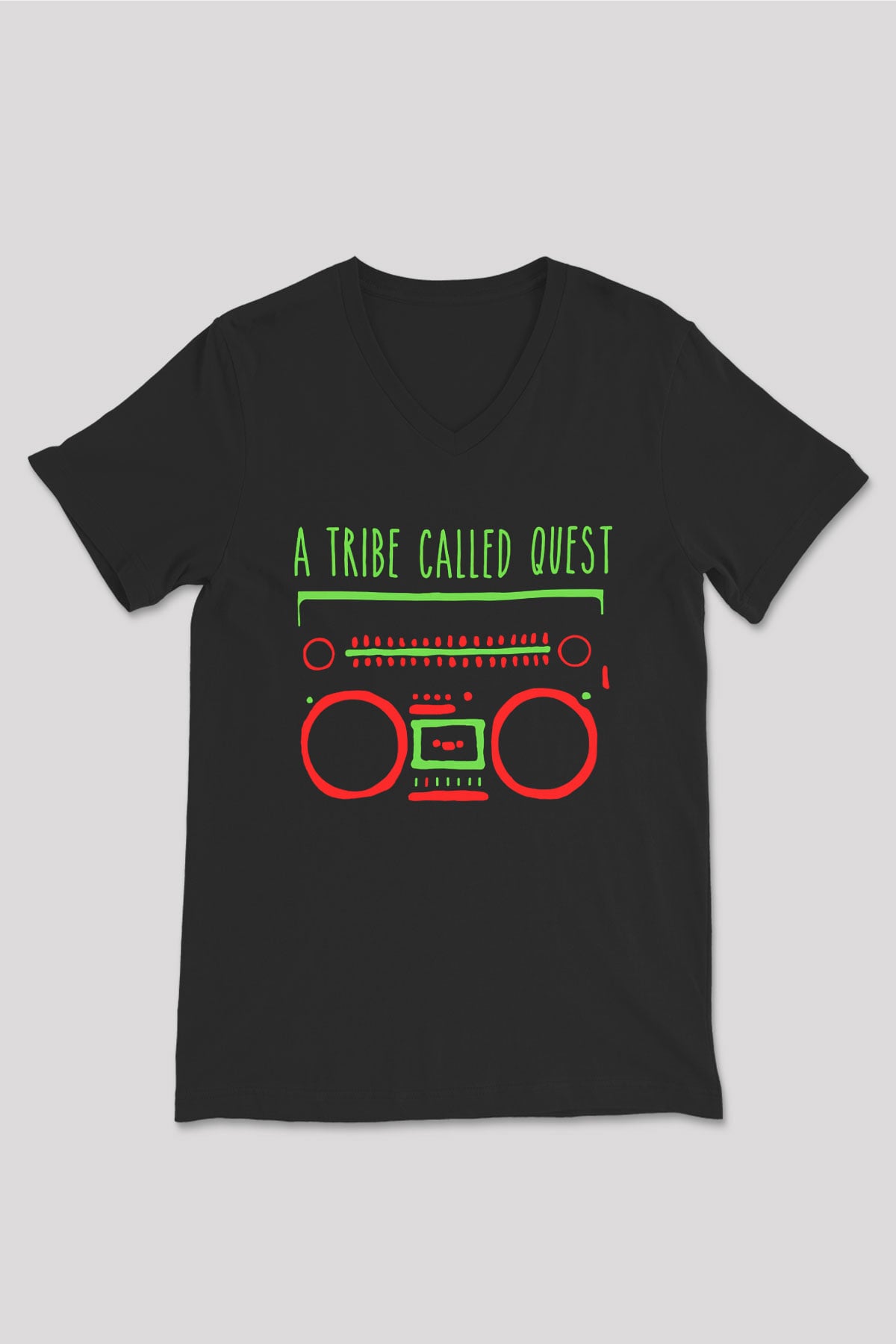A Tribe Called Quest Siyah Unisex V Yaka Tişört T-Shirt