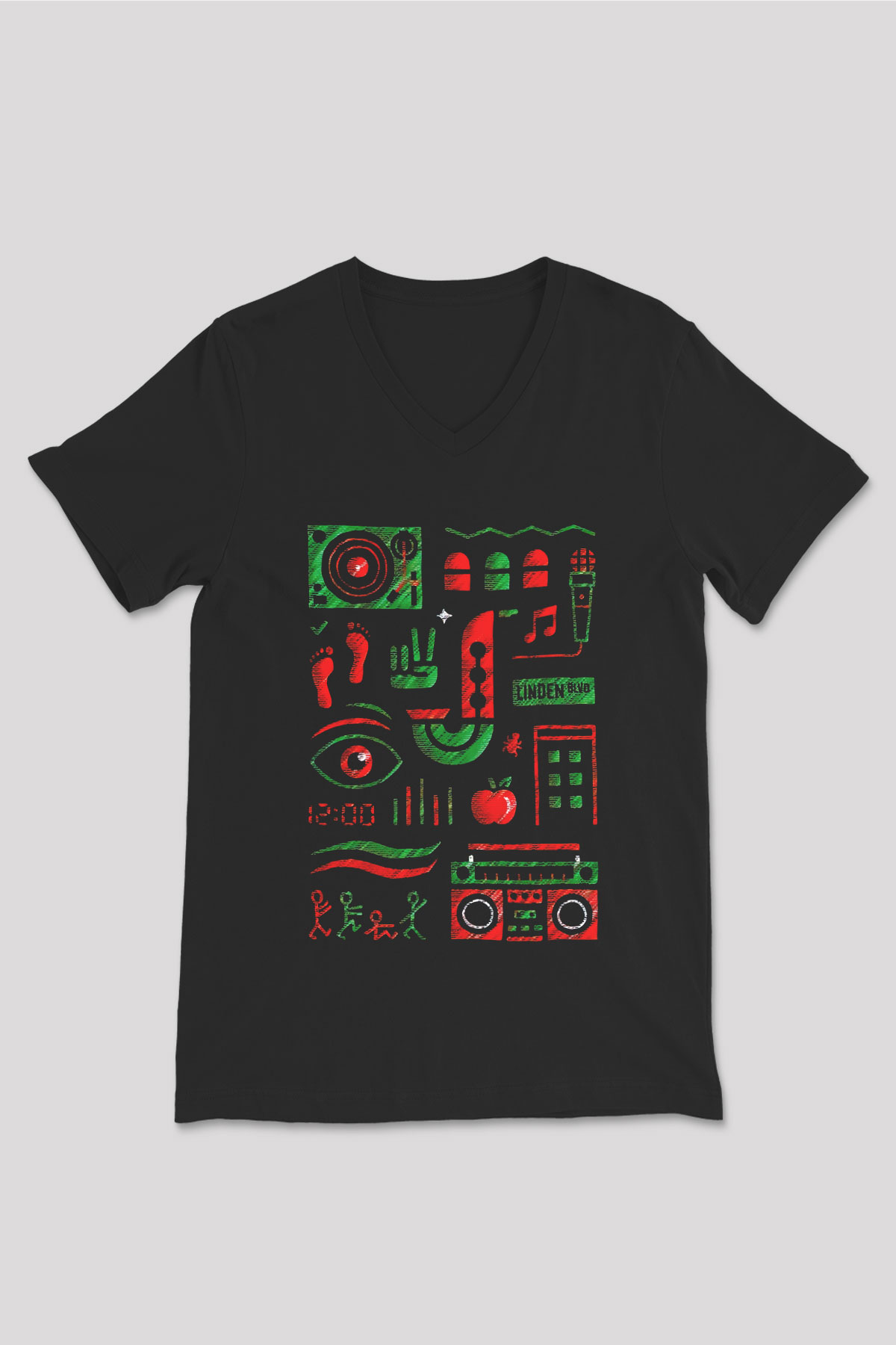 A Tribe Called Quest Siyah Unisex V Yaka Tişört