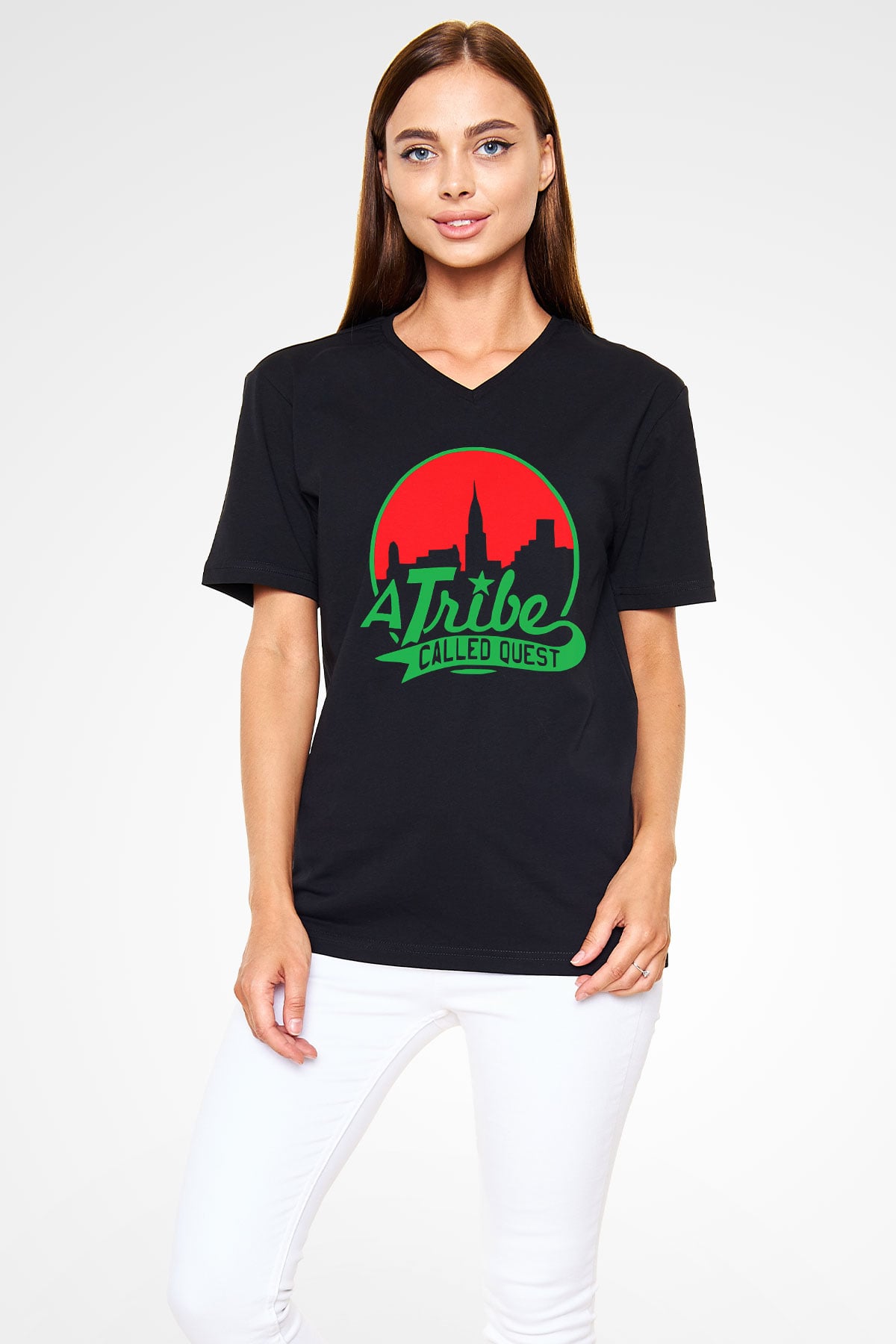 A Tribe Called Quest Siyah Unisex V Yaka Tişört T-Shirt