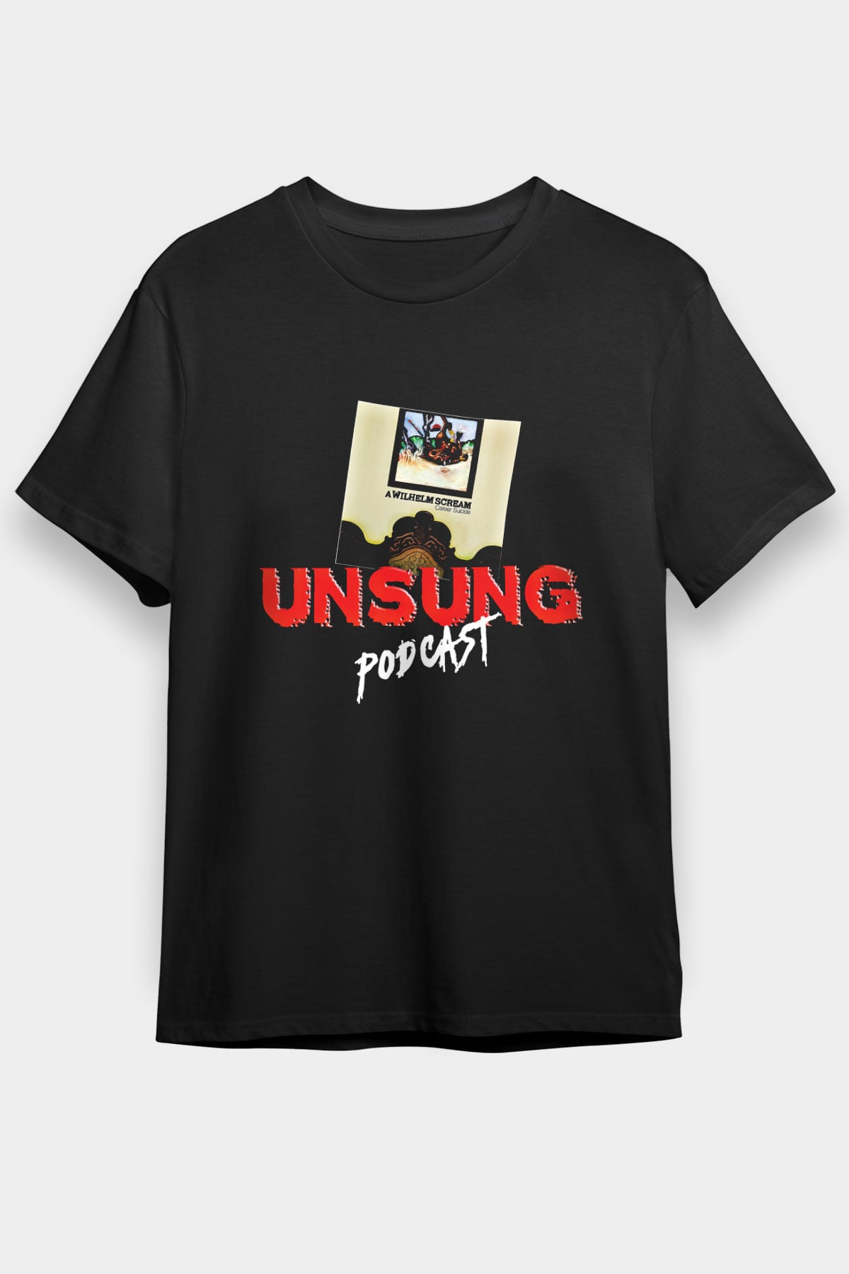 A Wilhelm Scream Baskılı Unisex Siyah Tişört