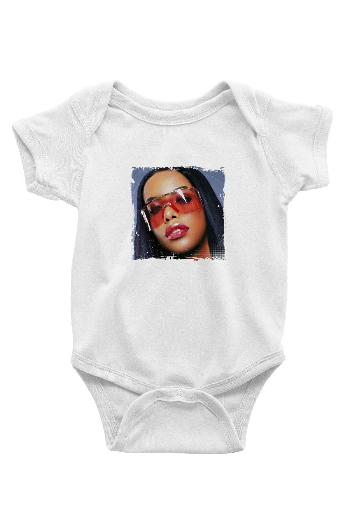 Aaliyah Baskılı Unisex Beyaz Bebek Body - Zıbın