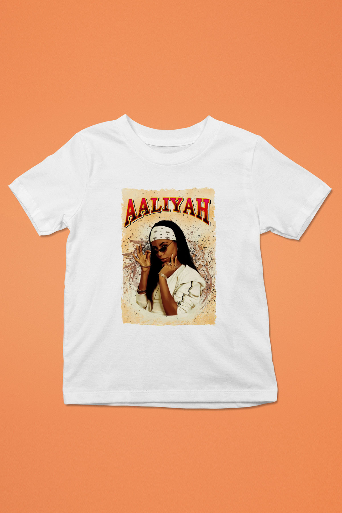 Aaliyah Beyaz Unisex Çocuk Tişört