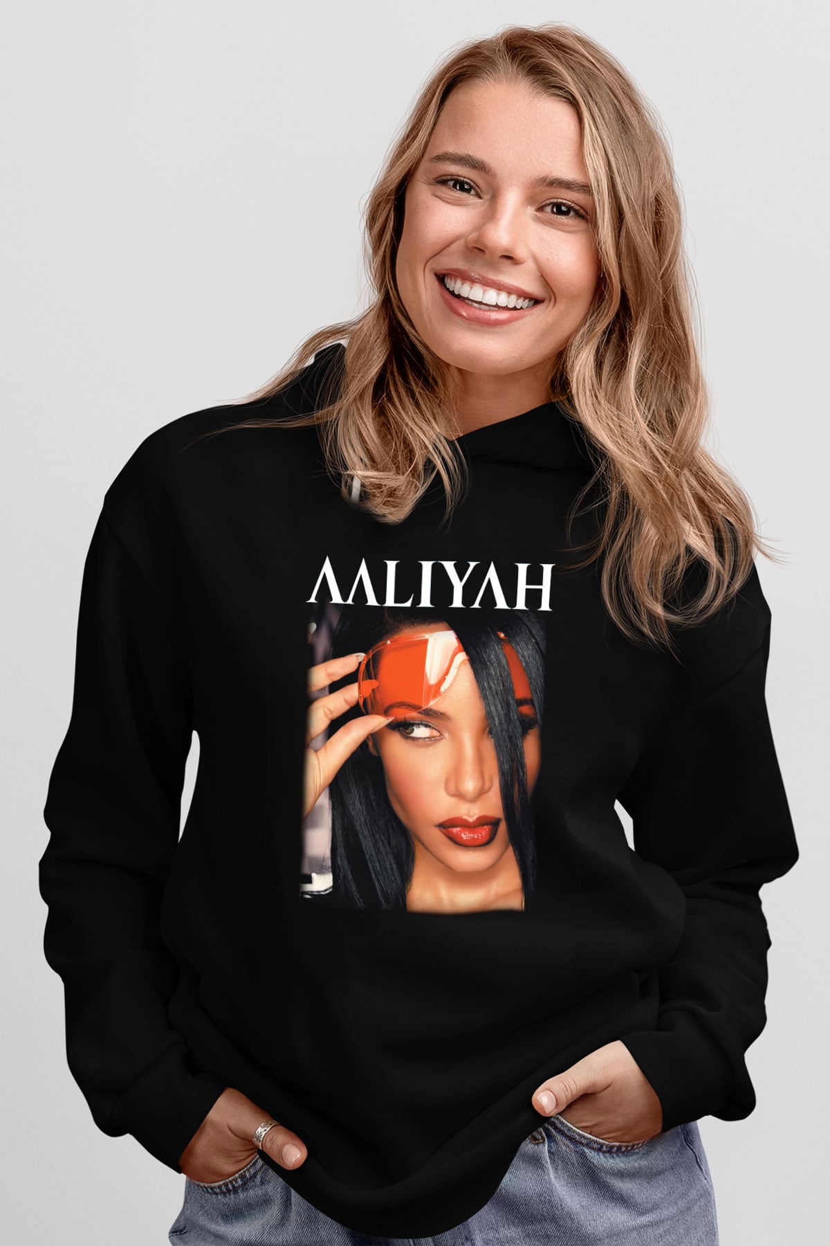 Aaliyah Siyah Unisex Hoodie