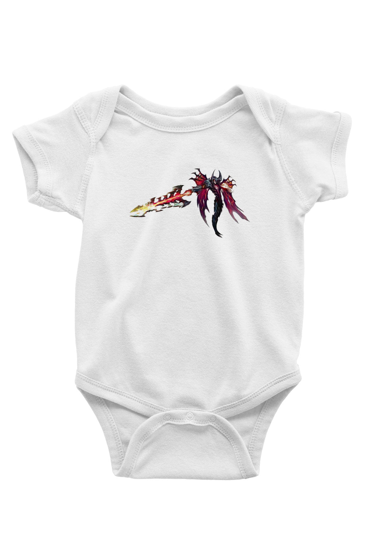 Aatrox James Baskılı Beyaz Unisex Bebek Body - Zıbın