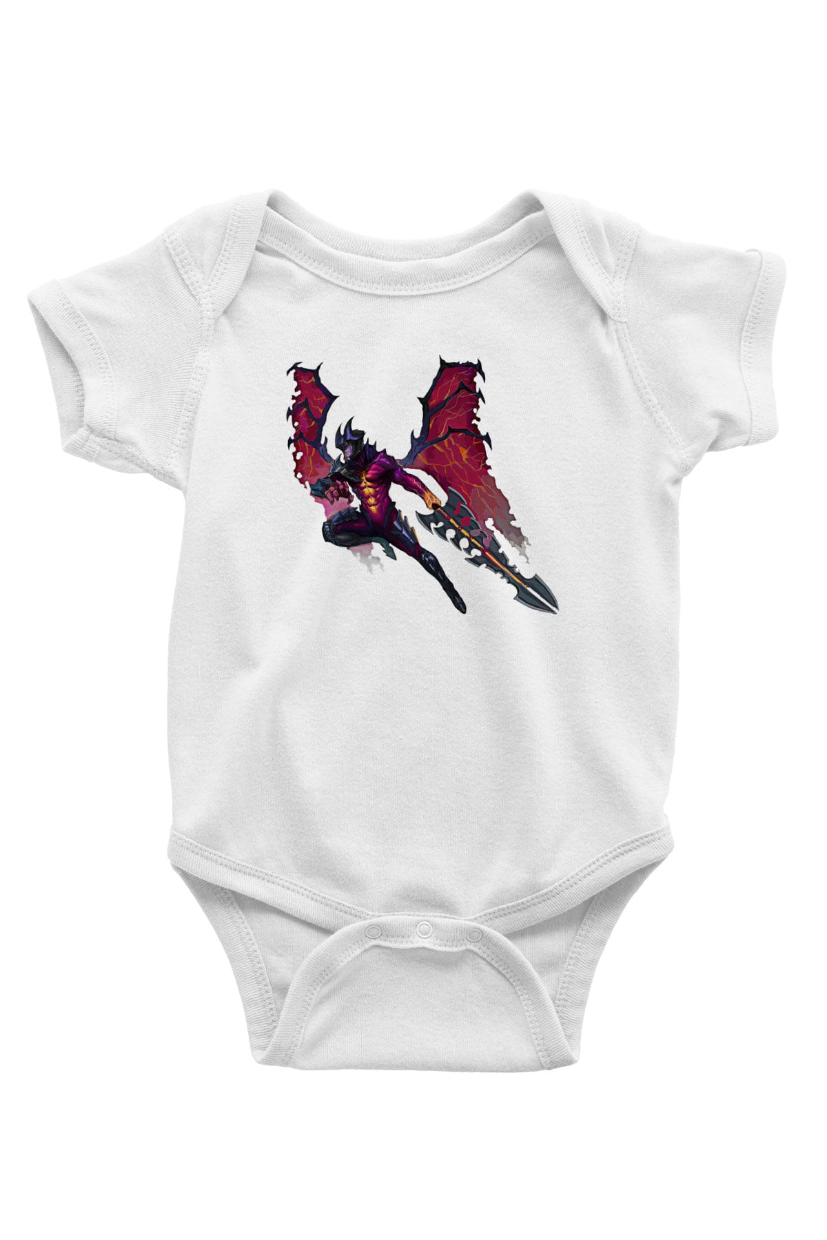 Aatrox James Baskılı Beyaz Unisex Bebek Body - Zıbın