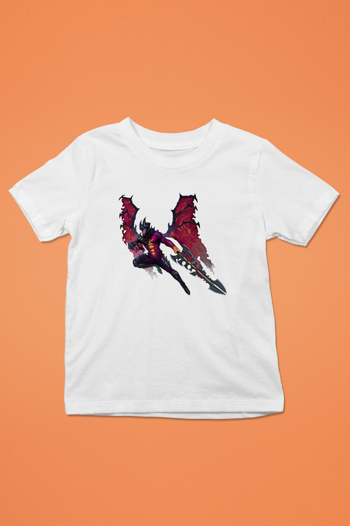 Aatrox James Baskılı Beyaz Unisex Beyaz Çocuk Tişört - Tshirt