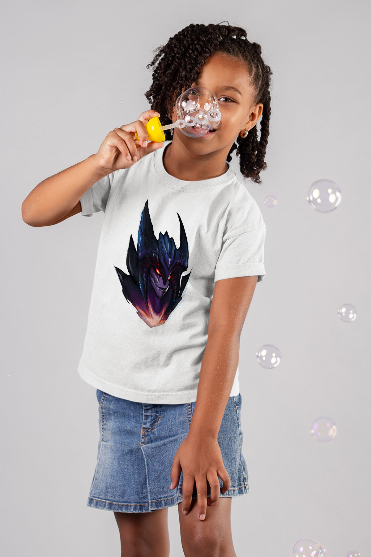 Aatrox James Baskılı Beyaz Unisex Beyaz Çocuk Tişört - Tshirt