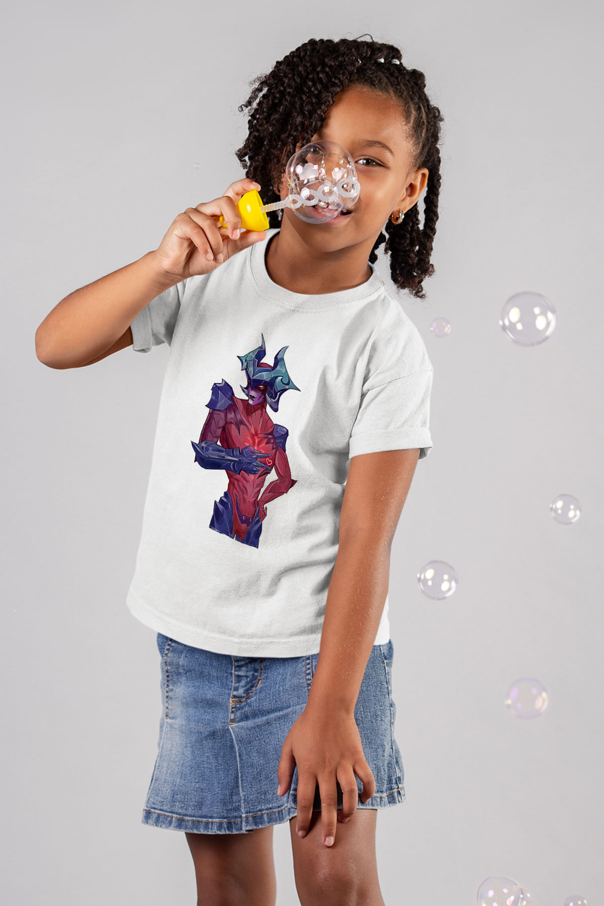 Aatrox James Baskılı Beyaz Unisex Beyaz Çocuk Tişört - Tshirt
