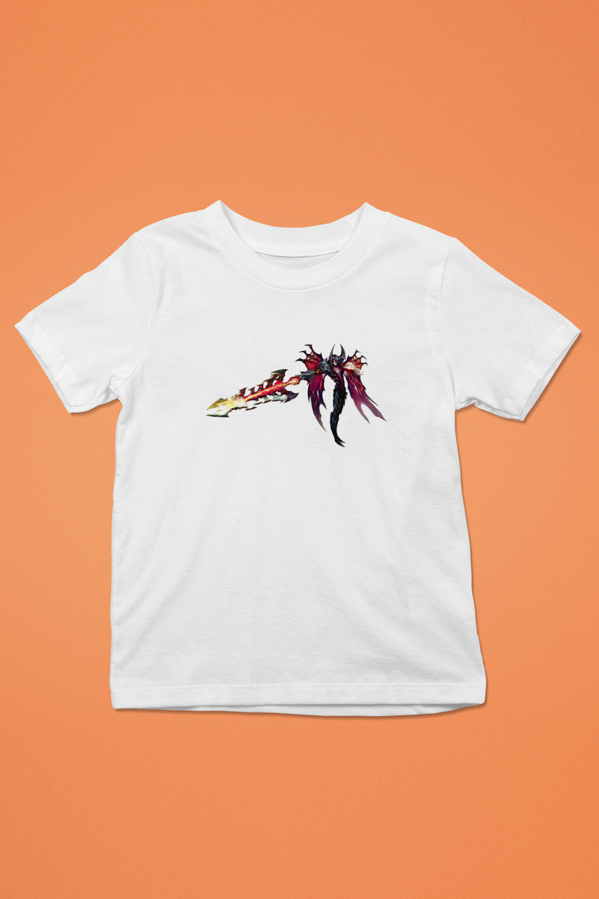Aatrox James Baskılı Beyaz Unisex Beyaz Çocuk Tişört - Tshirt
