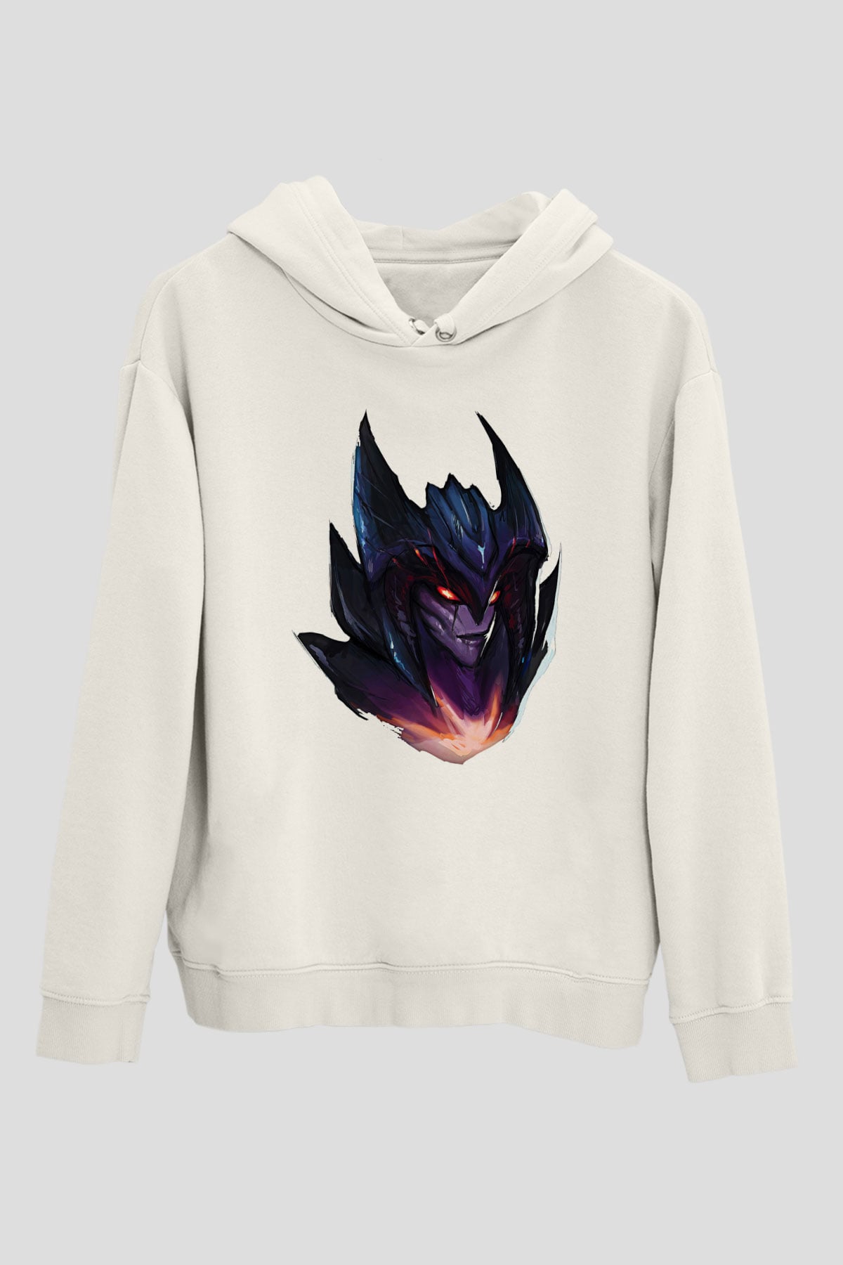 Aatrox James Baskılı Beyaz Unisex Kapüşonlu Sweatshirt