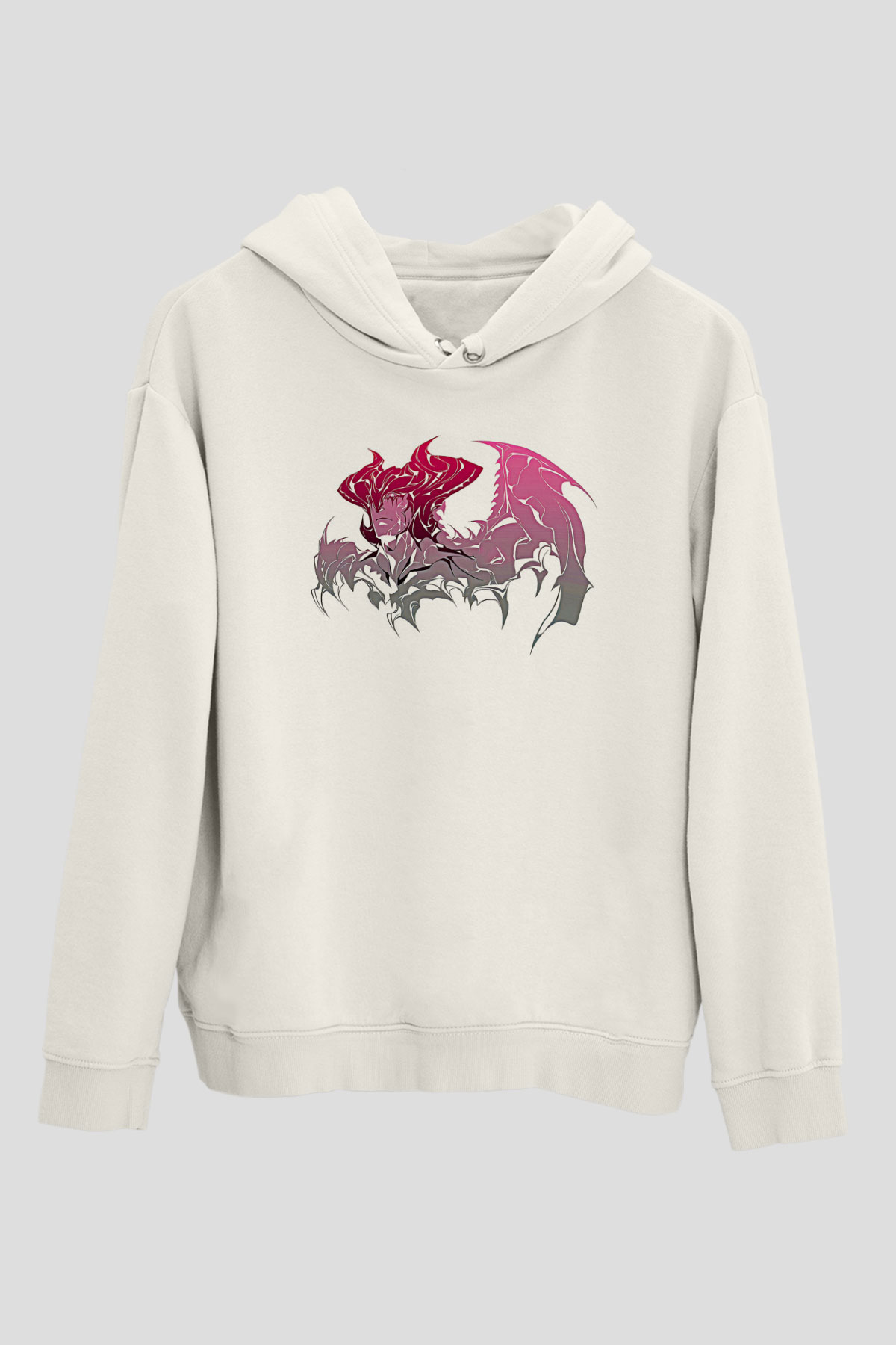 Aatrox James Baskılı Beyaz Unisex Kapüşonlu Sweatshirt