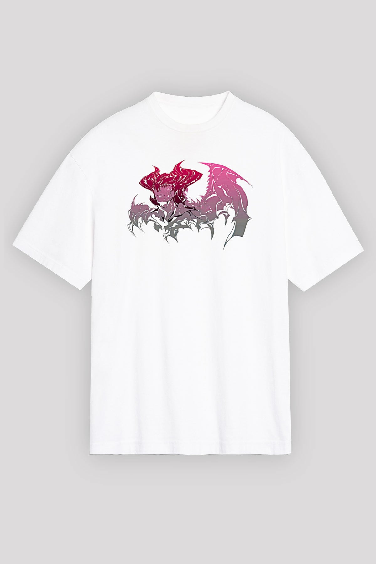Aatrox James Baskılı Beyaz Unisex Oversize Tişört - Tshirt