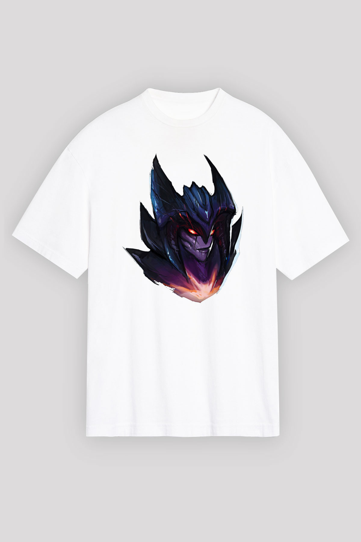 Aatrox James Baskılı Beyaz Unisex Oversize Tişört - Tshirt