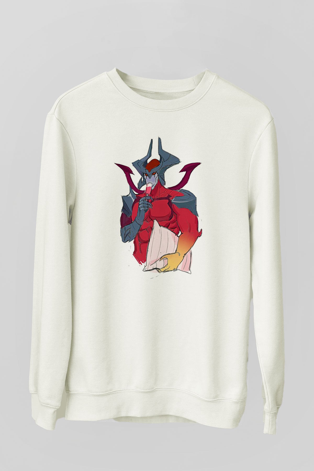 Aatrox James Baskılı Beyaz Unisex Sweatshirt