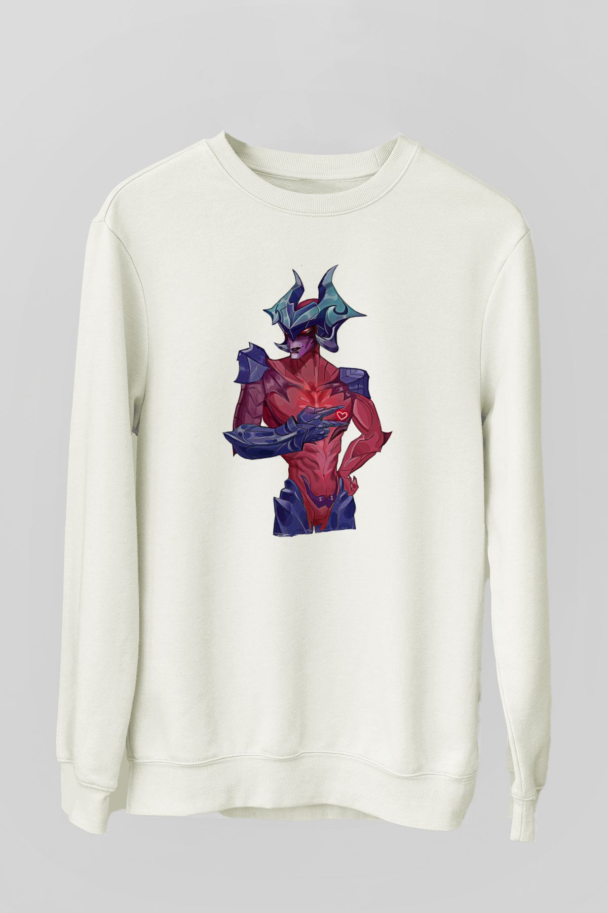 Aatrox James Baskılı Beyaz Unisex Sweatshirt