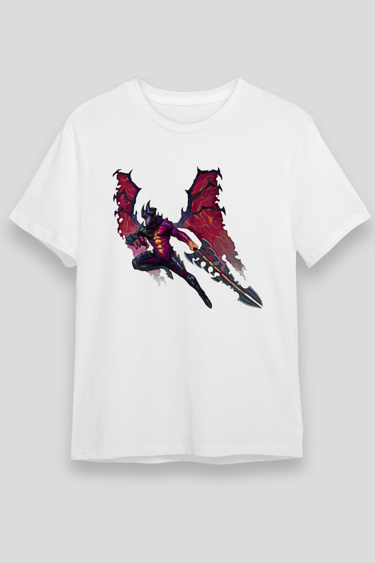 Aatrox James Baskılı Unisex Beyaz Tişört - Tshirt