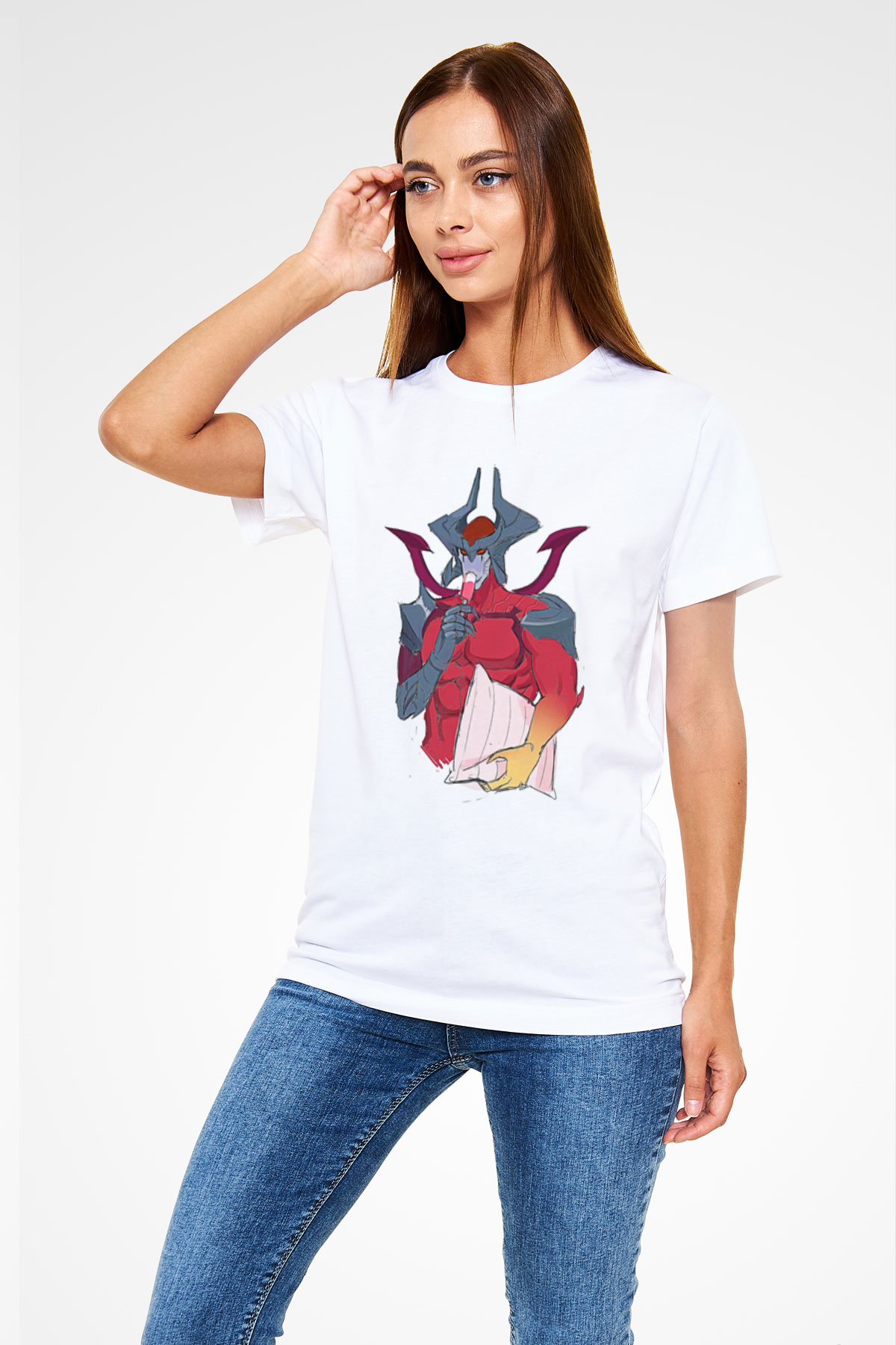 Aatrox James Baskılı Unisex Beyaz Tişört - Tshirt