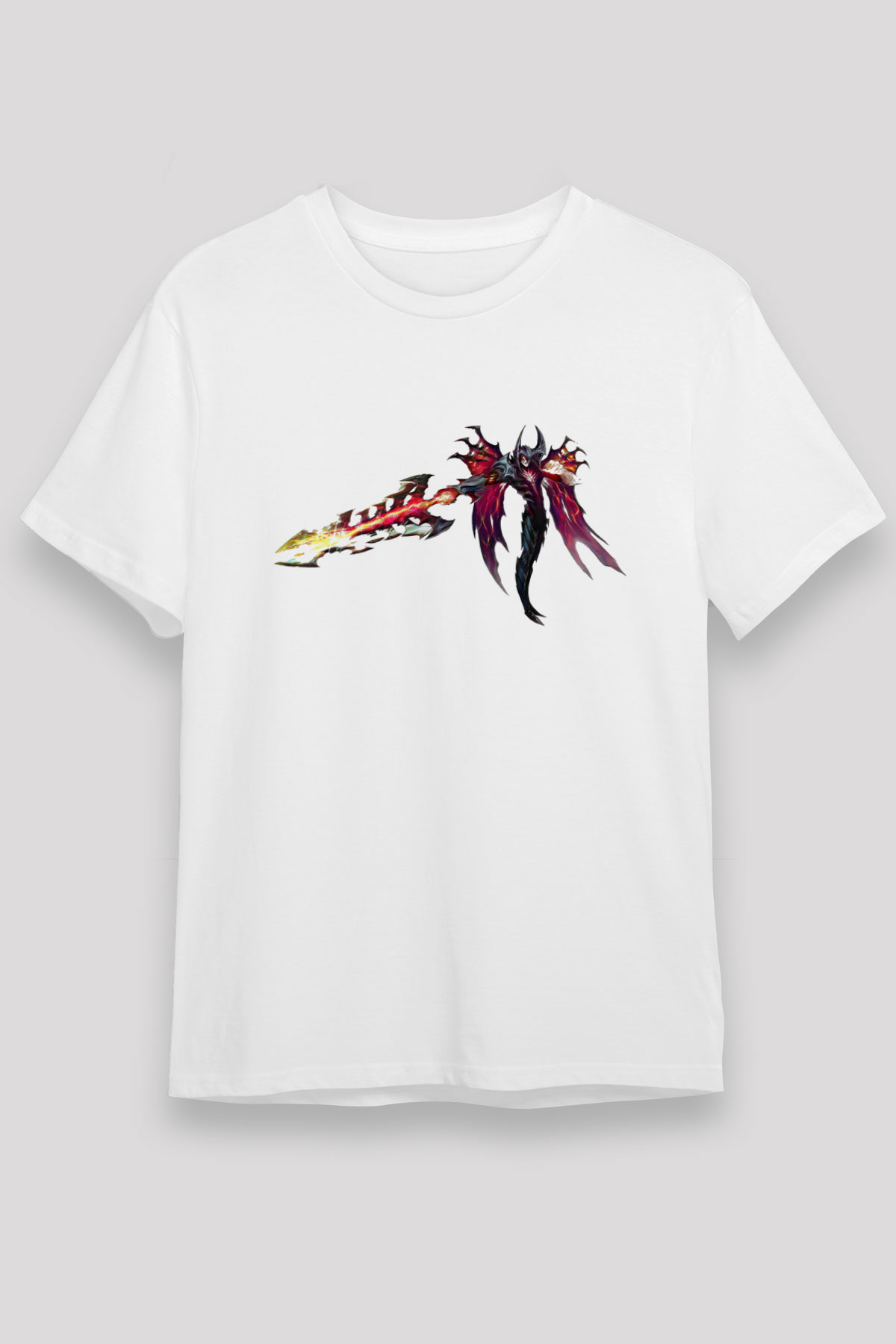 Aatrox James Baskılı Unisex Beyaz Tişört - Tshirt