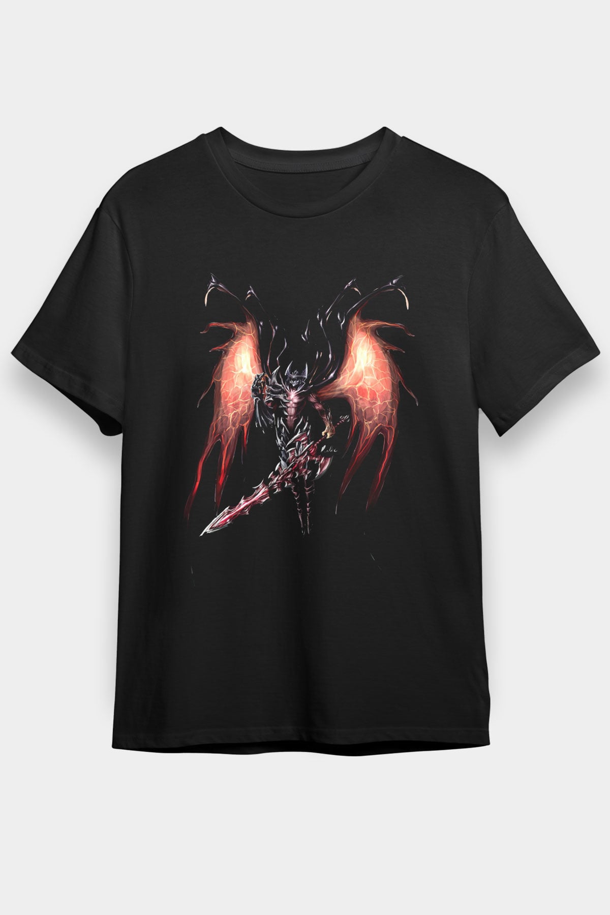 Aatrox James Baskılı Unisex Siyah Tişört - Tshirt