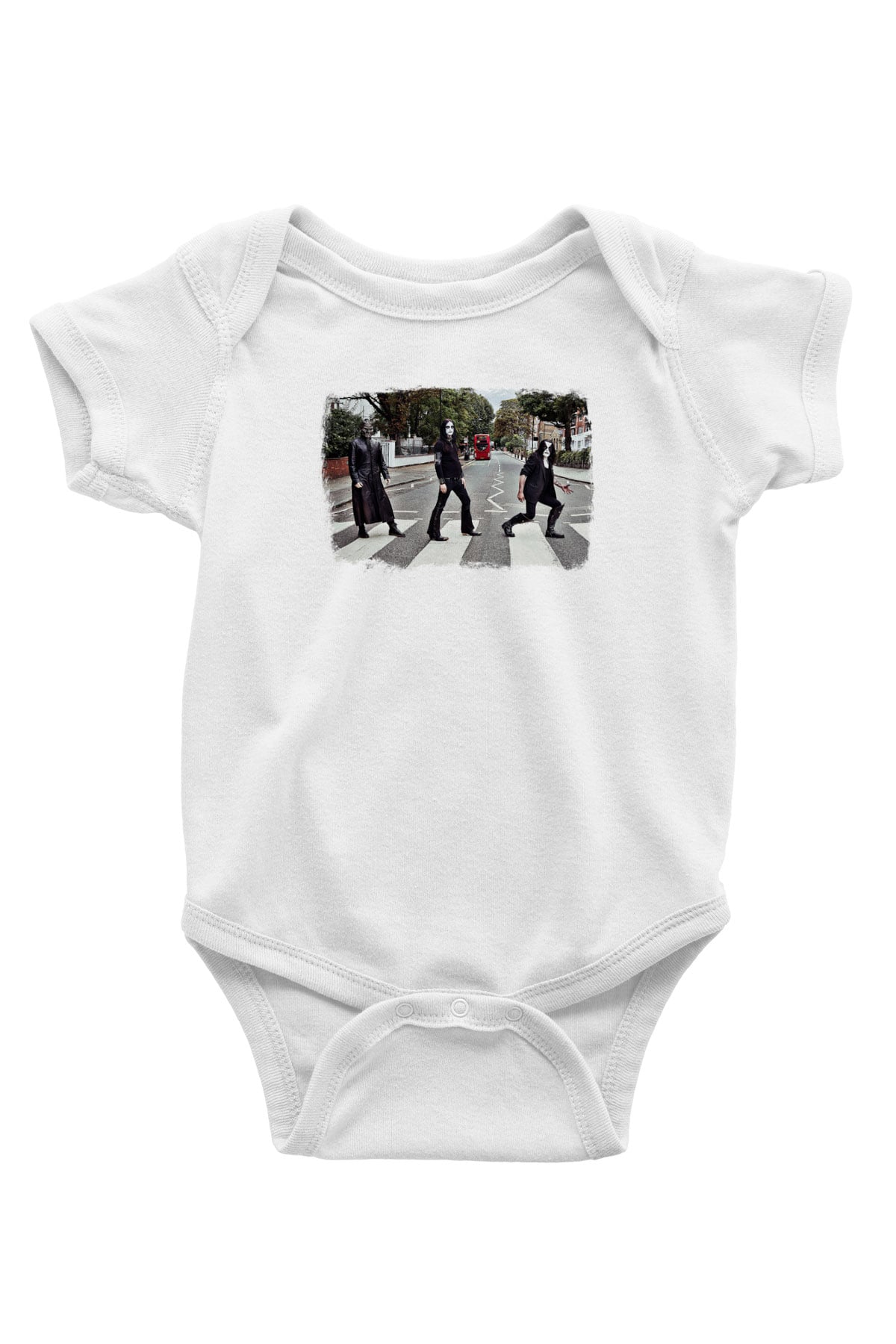 Abbath Baskılı Unisex Beyaz Bebek Body - Zıbın