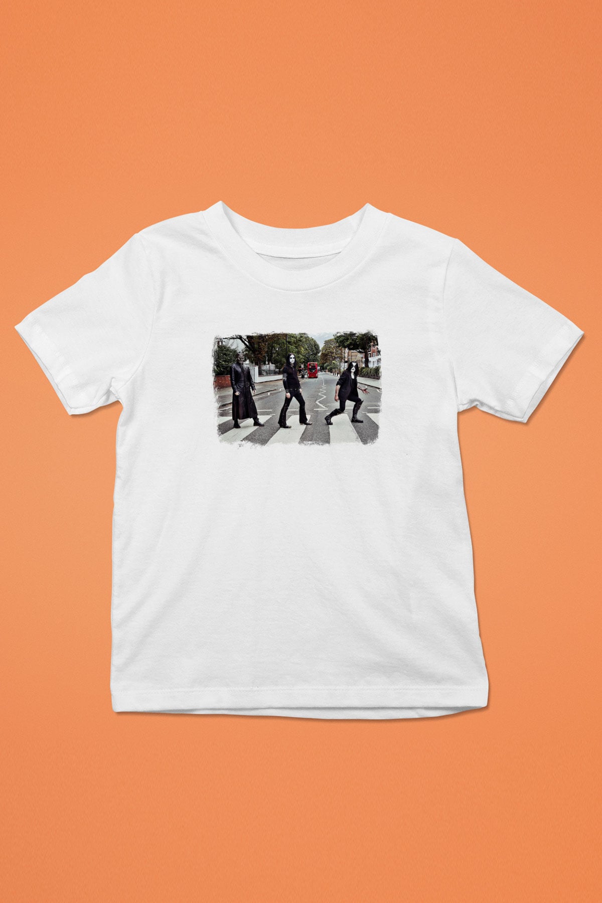 Abbath Baskılı Unisex Beyaz Çocuk Tişört