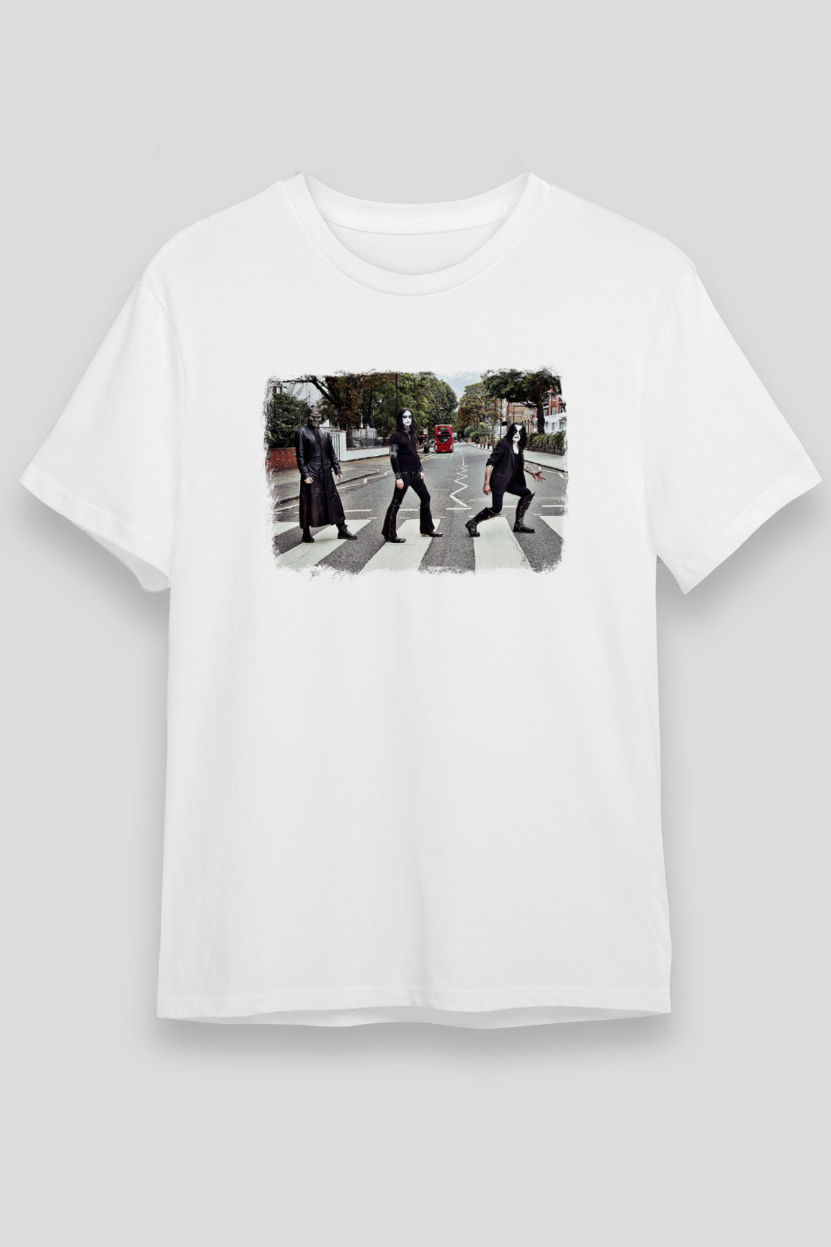 Abbath Baskılı Unisex Beyaz Tişört
