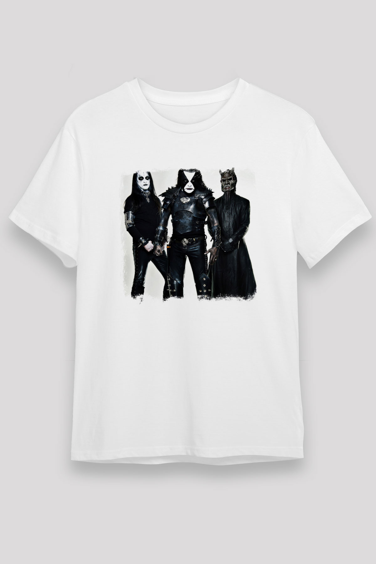 Abbath Baskılı Unisex Beyaz Tişört