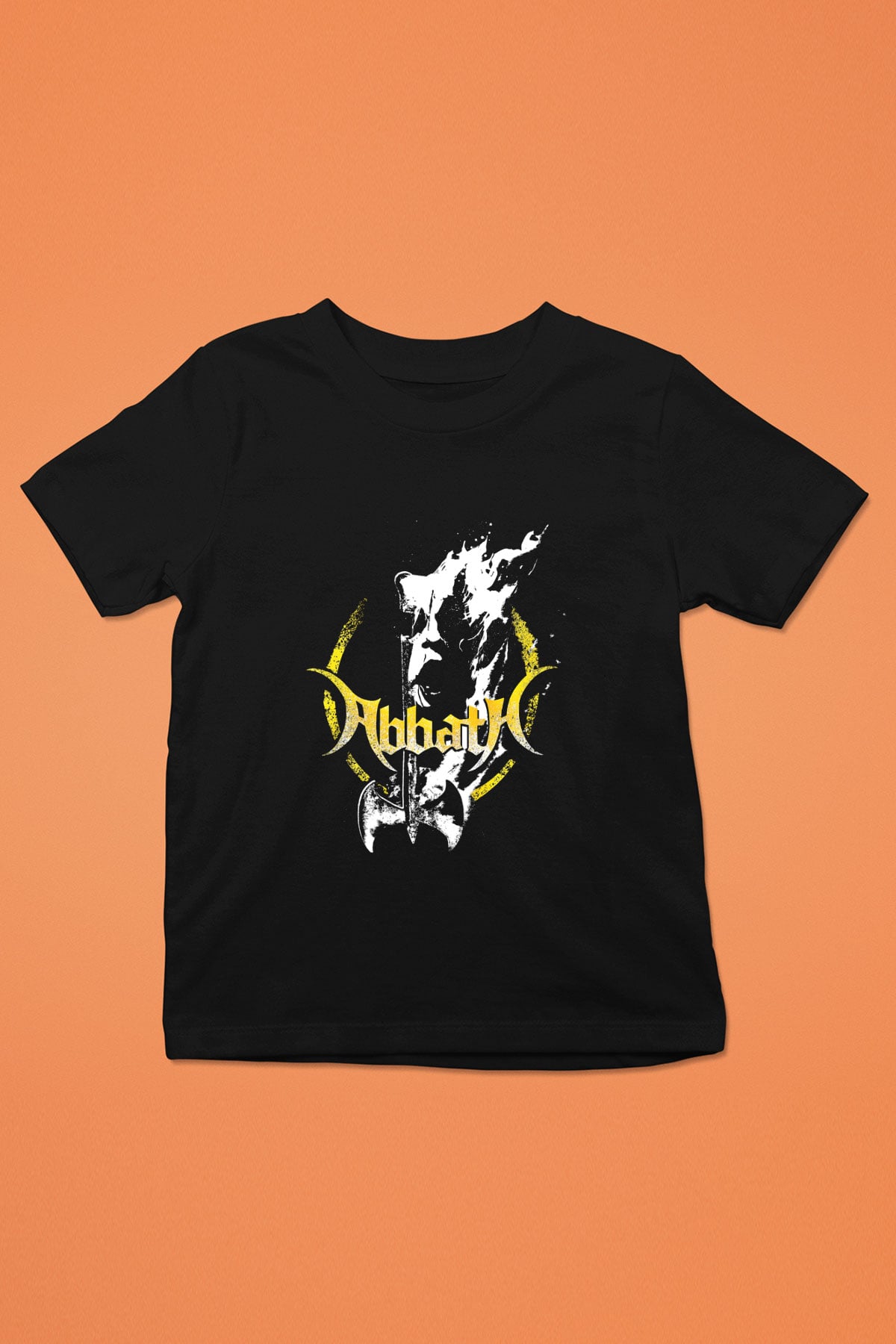 Abbath Baskılı Unisex Siyah Çocuk Tişört