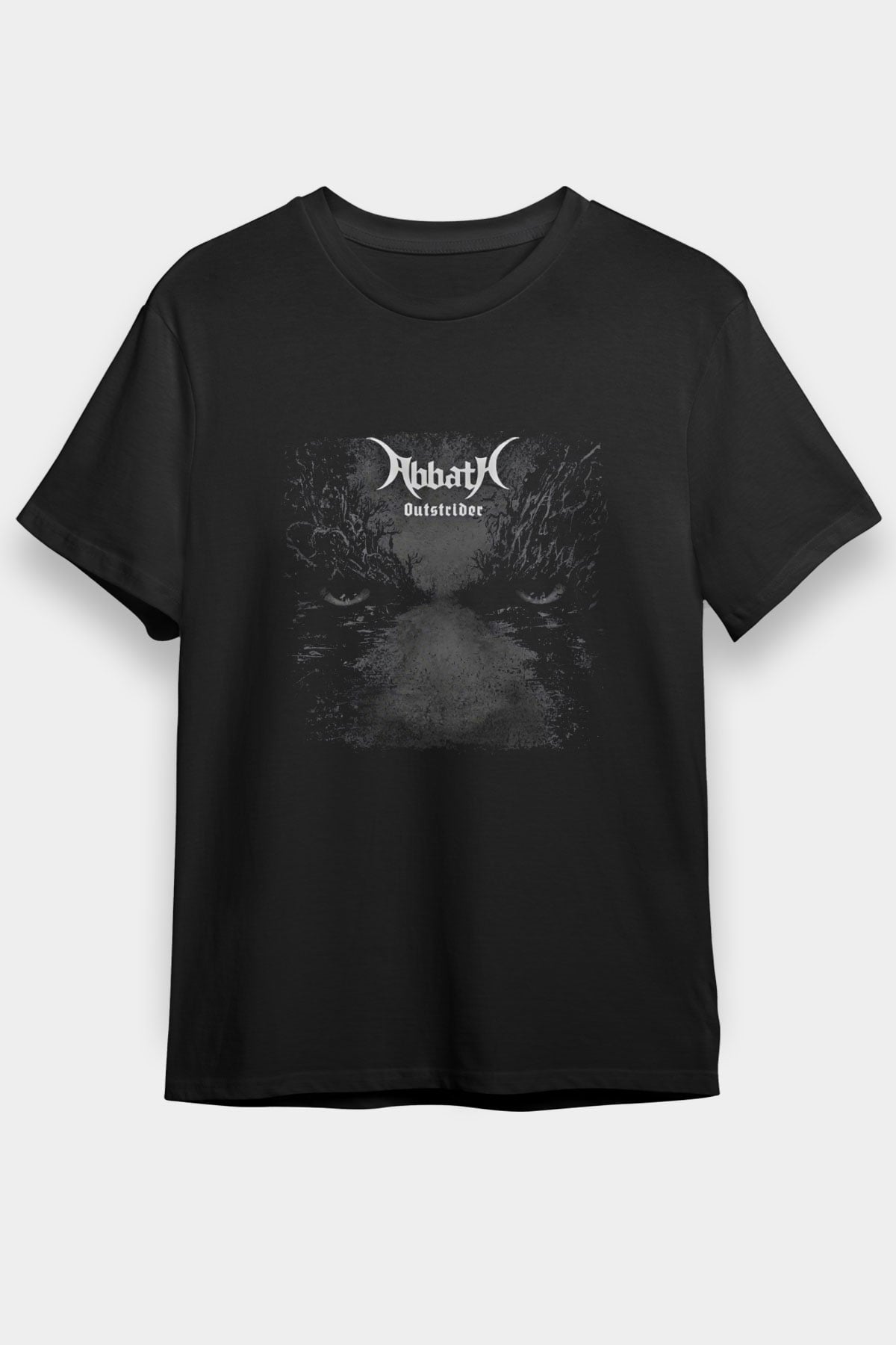 Abbath Baskılı Unisex Siyah Tişört