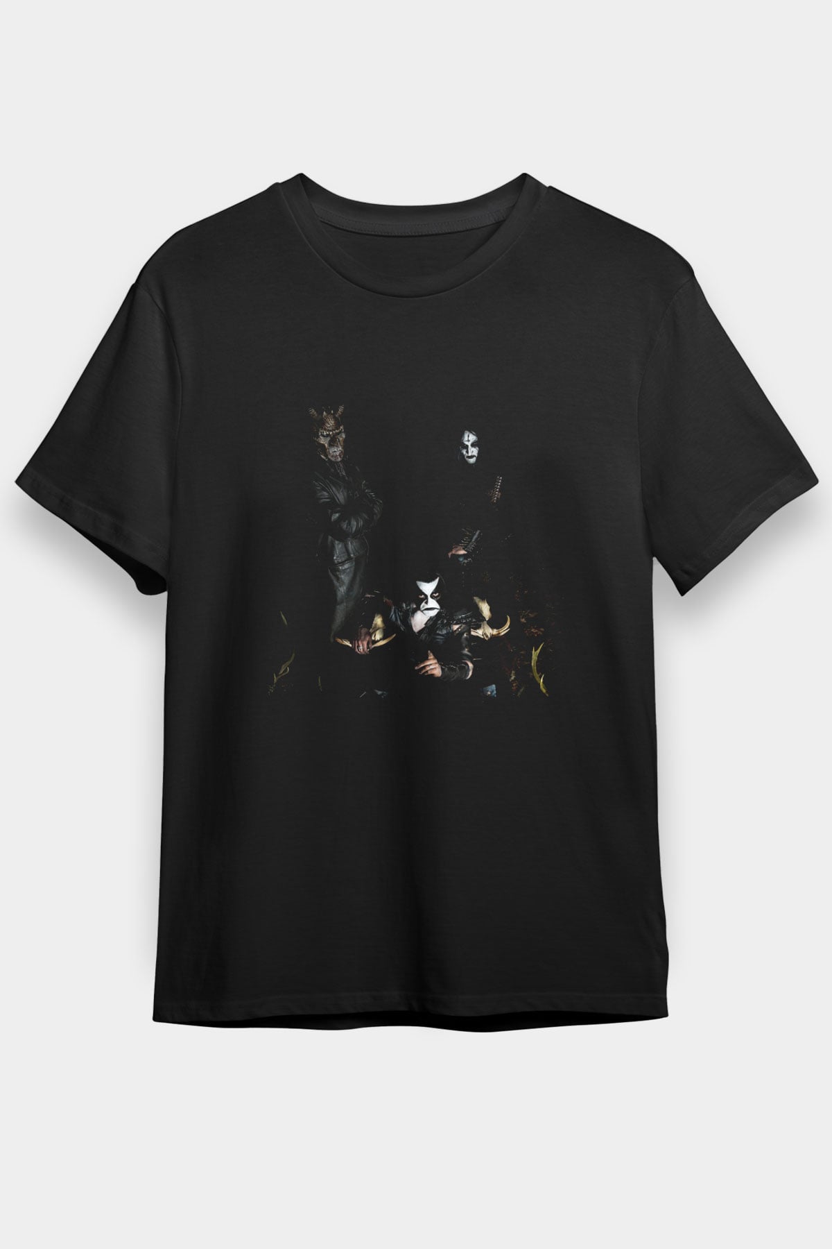 Abbath Baskılı Unisex Siyah Tişört
