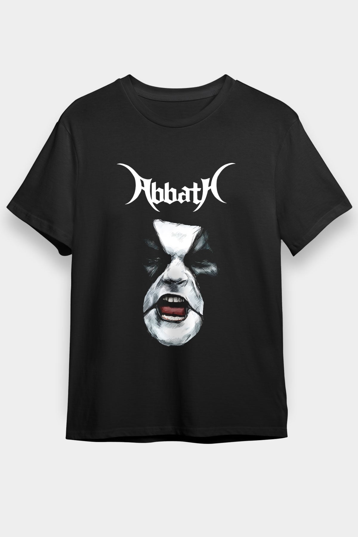 Abbath Siyah Unisex Tişört T-Shirt - TişörtFabrikası