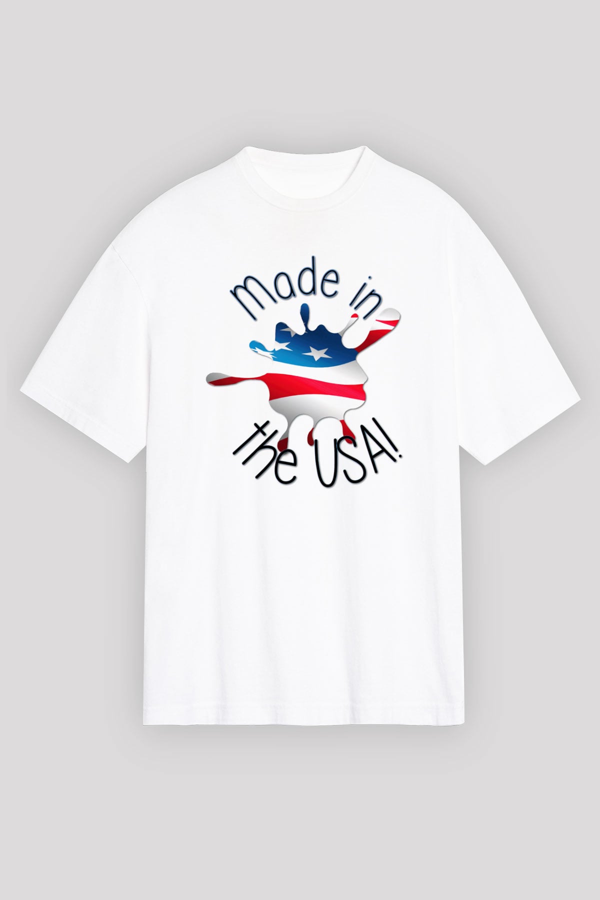 ABD Beyaz Unisex Oversize Tişört T-Shirt