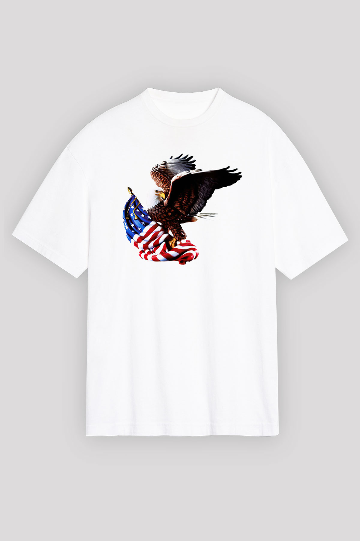 ABD Beyaz Unisex Oversize Tişört T-Shirt