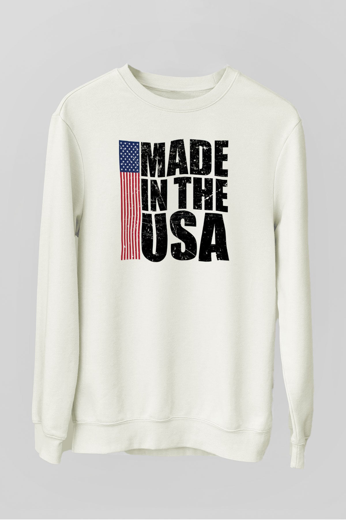 ABD Beyaz Unisex Sweatshirt