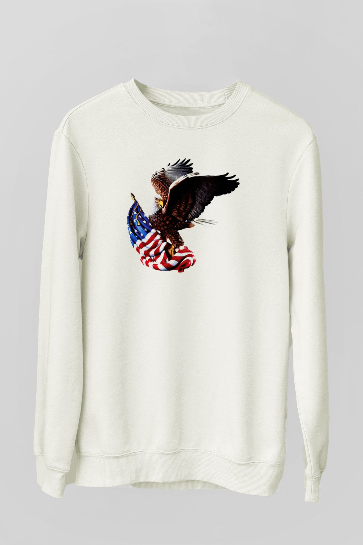 ABD Beyaz Unisex Sweatshirt