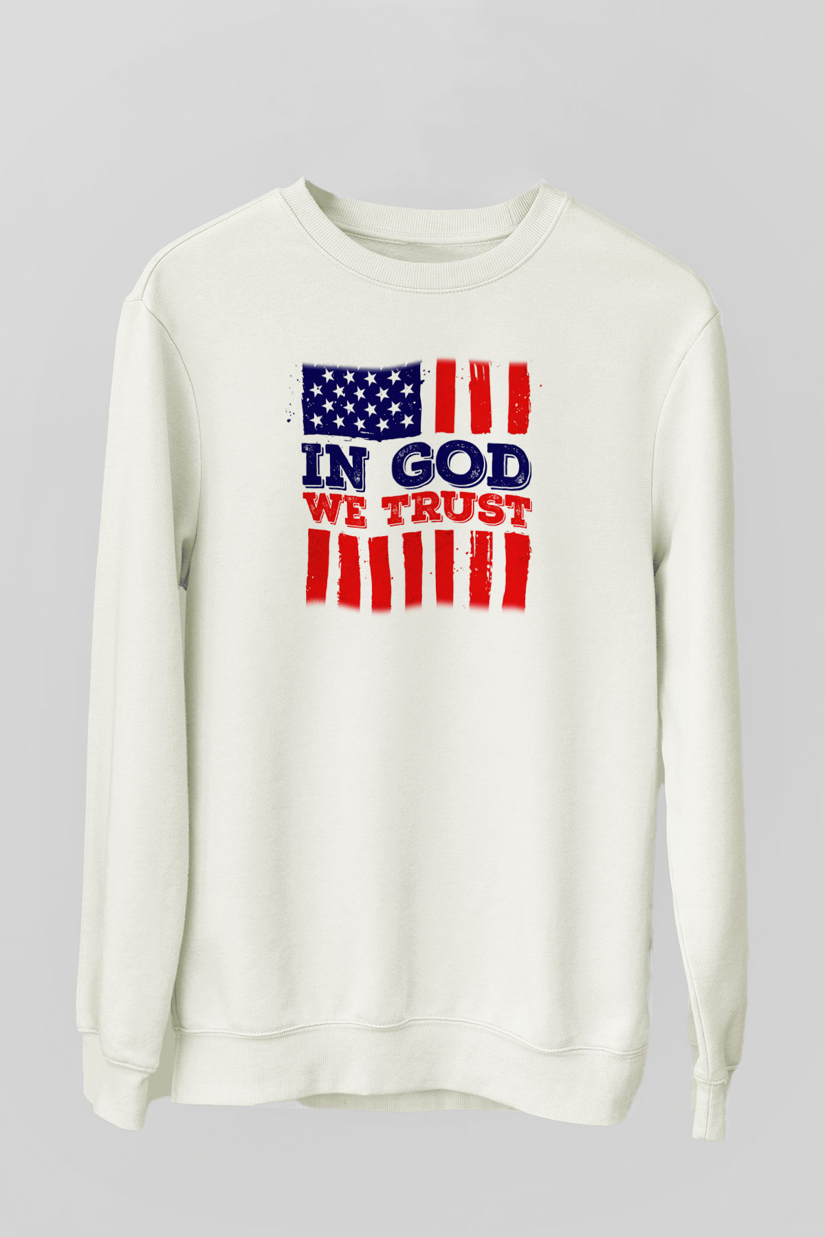 ABD Beyaz Unisex Sweatshirt